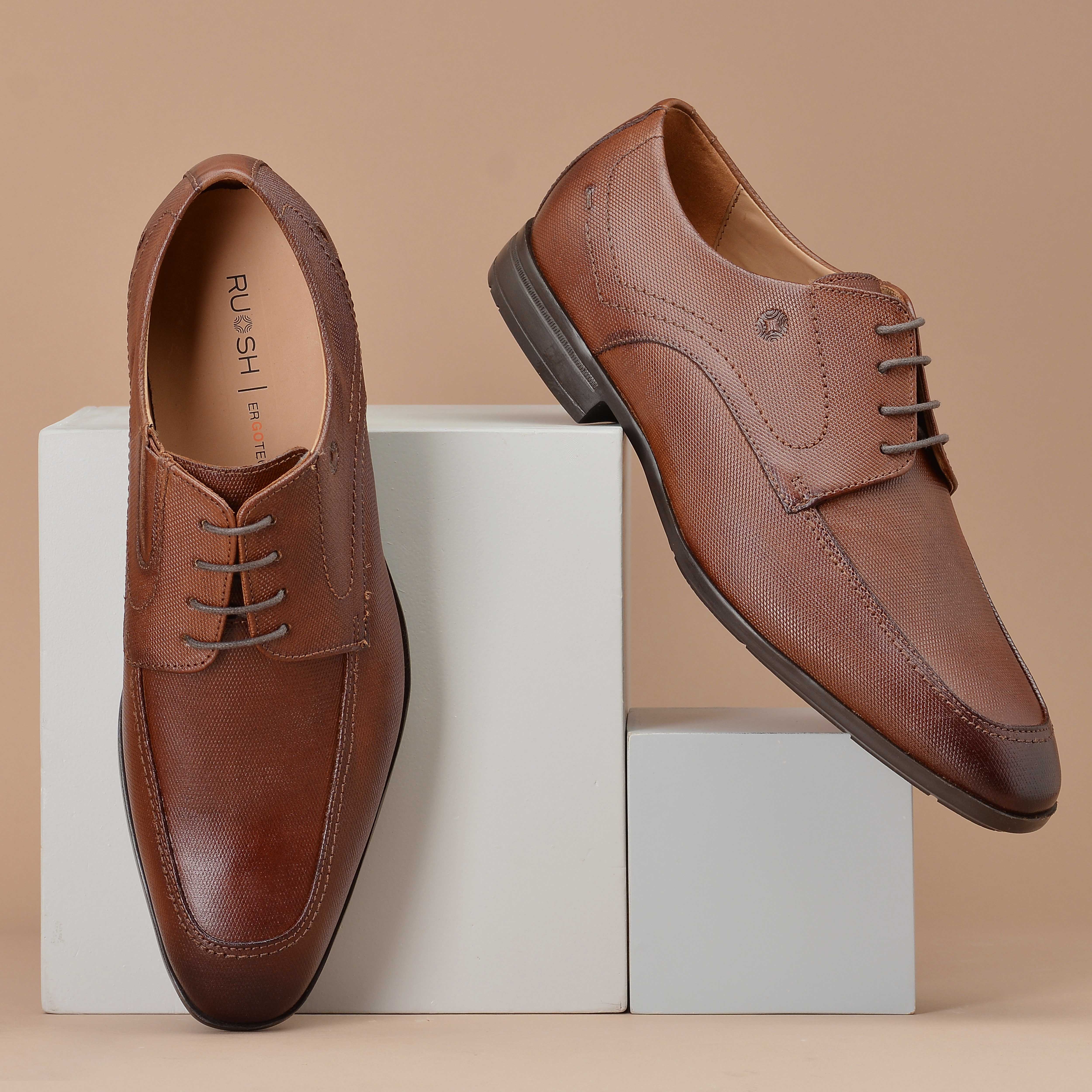 The Manchester Ruosh Men Tan Formal Lace-Up