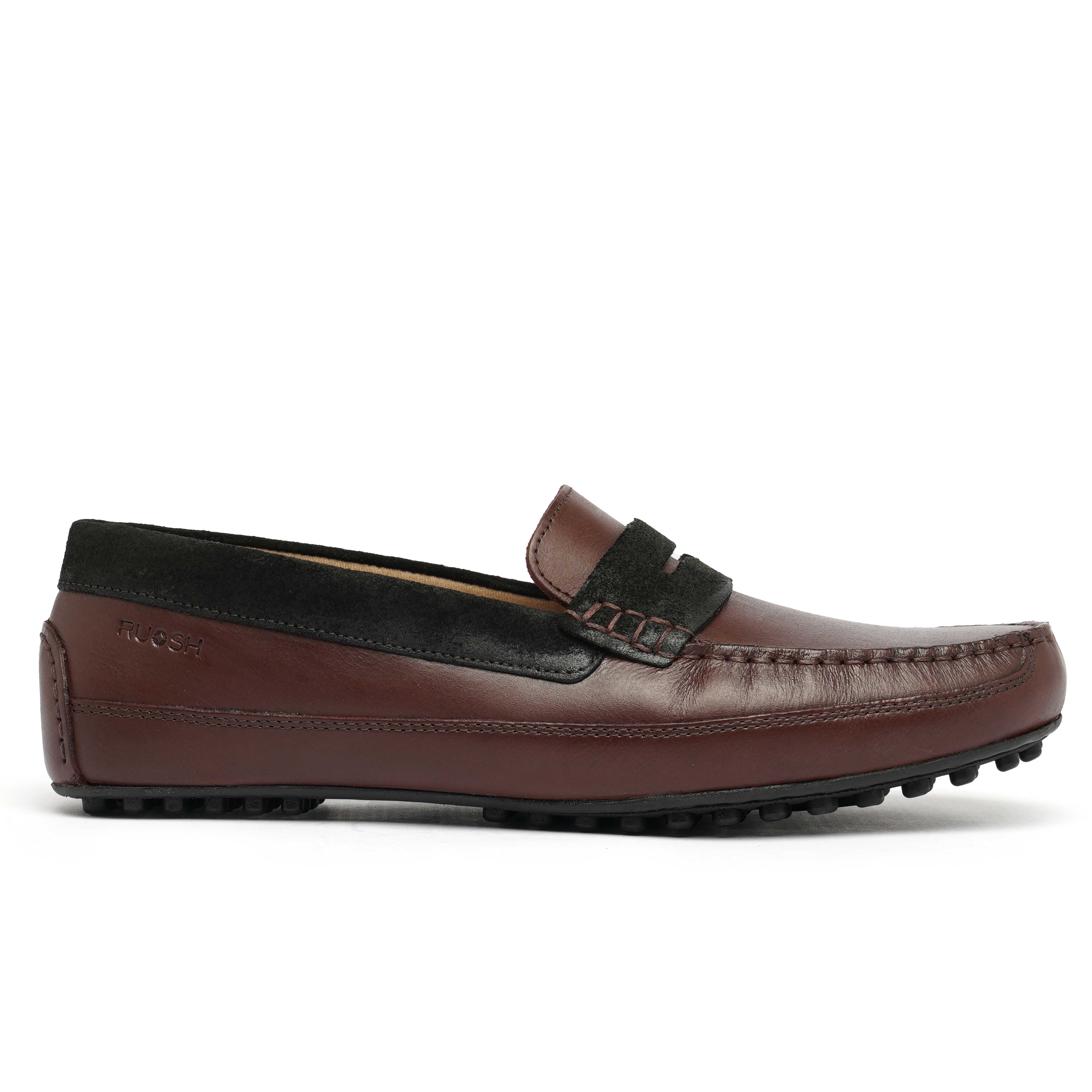 The Oman Ruosh Men Burgundy Casual Penny Loafer