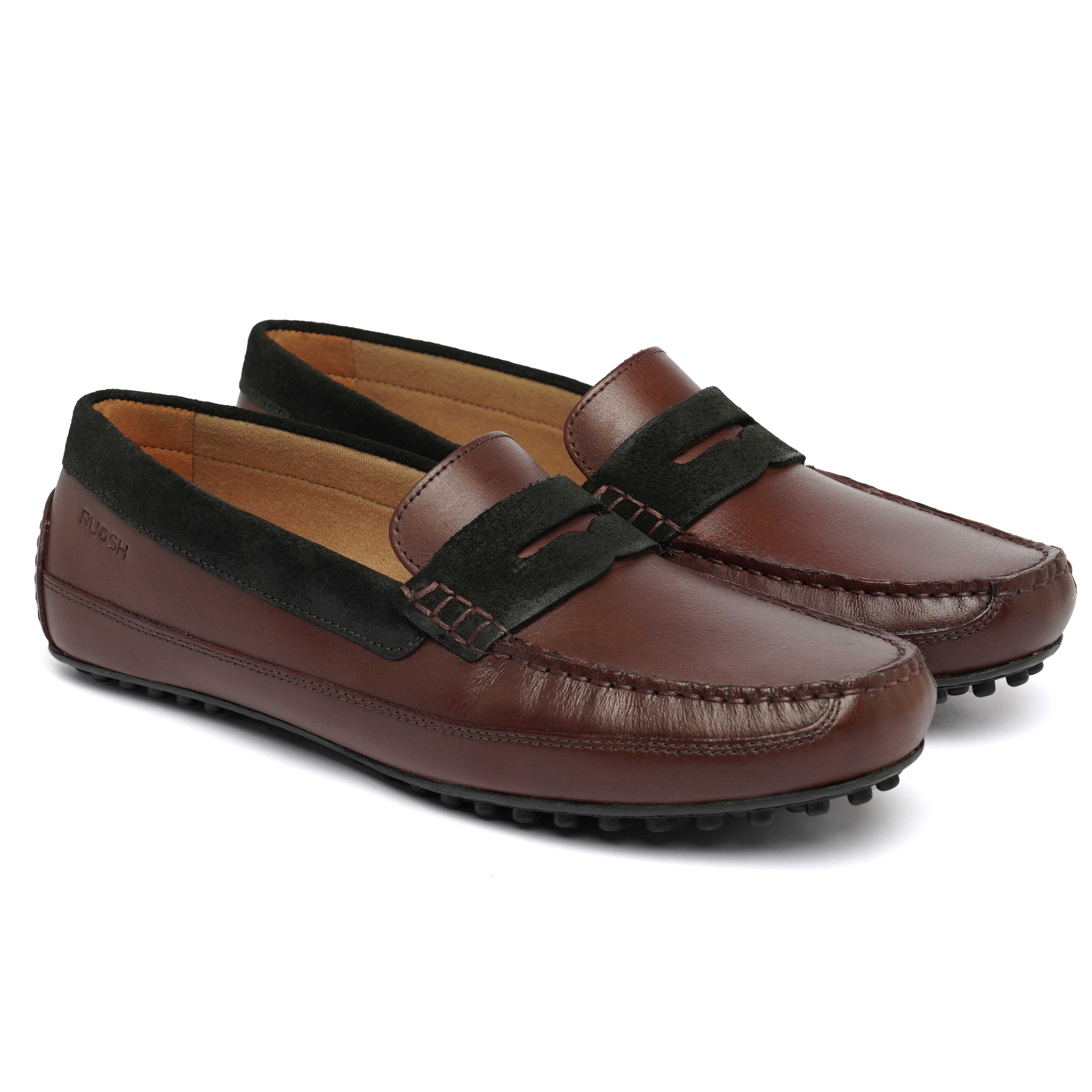The Oman Ruosh Men Burgundy Casual Penny Loafer