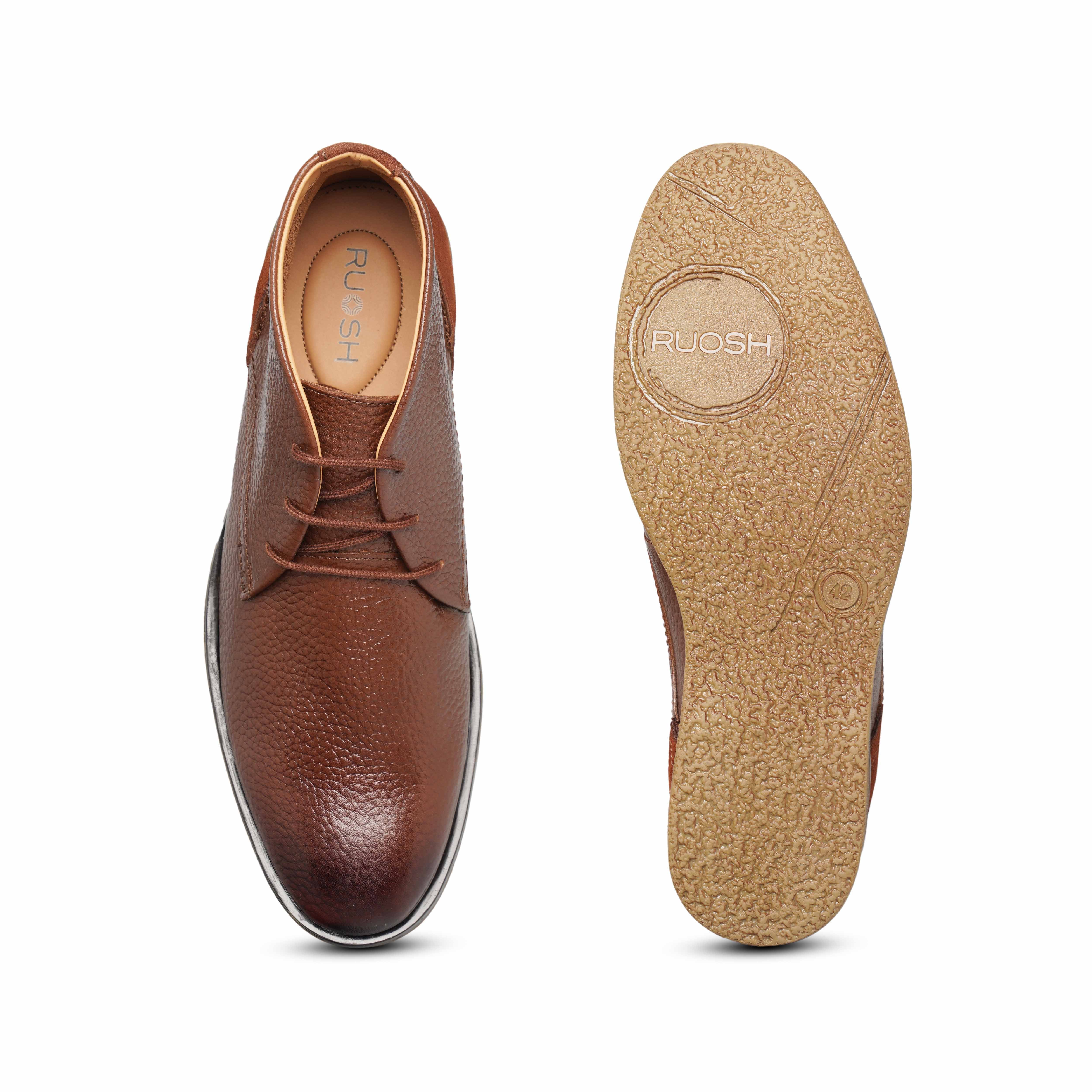 The Venice Ruosh Men Brown Ankle Chukka Boot