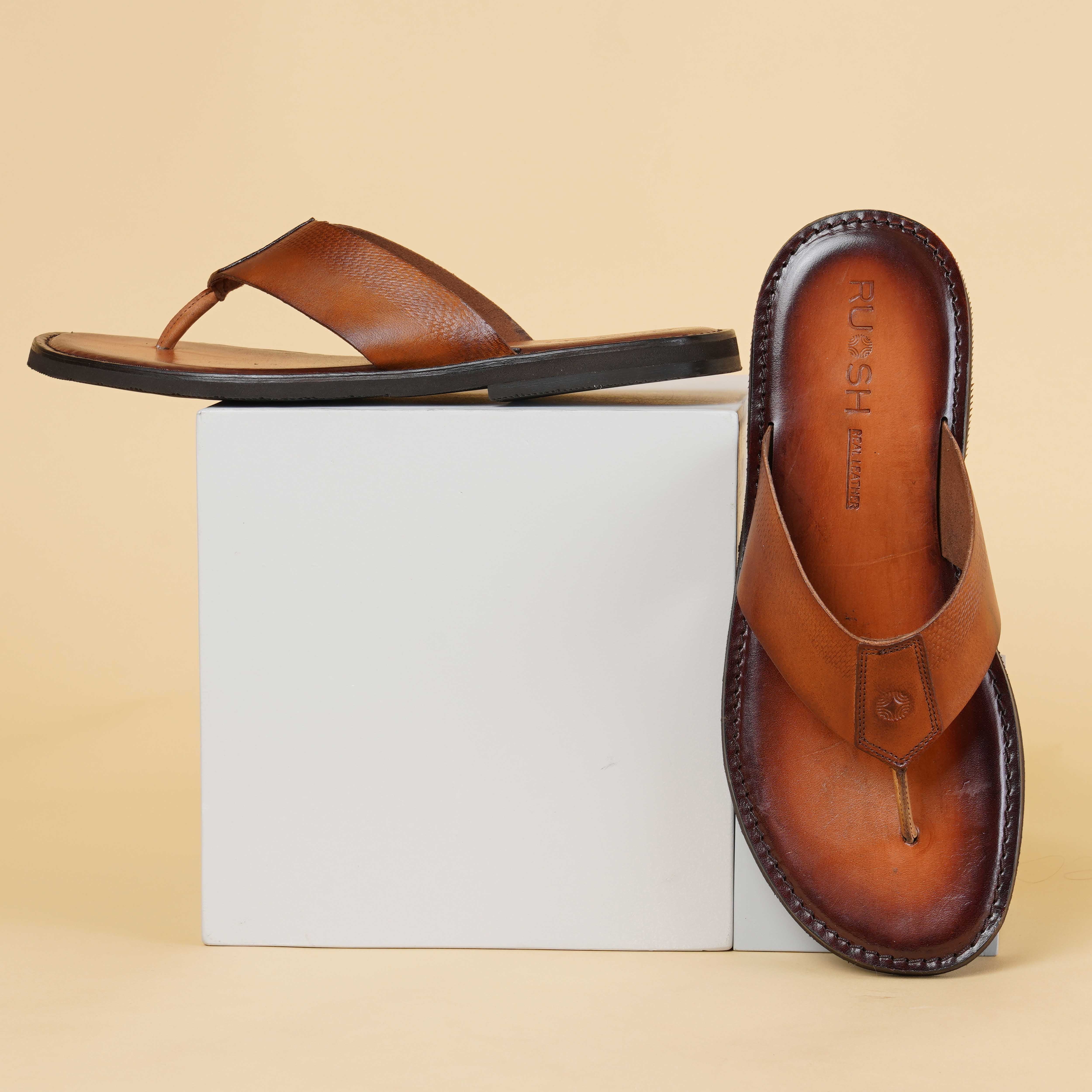 The Pisa Ruosh Men Tan Slipper