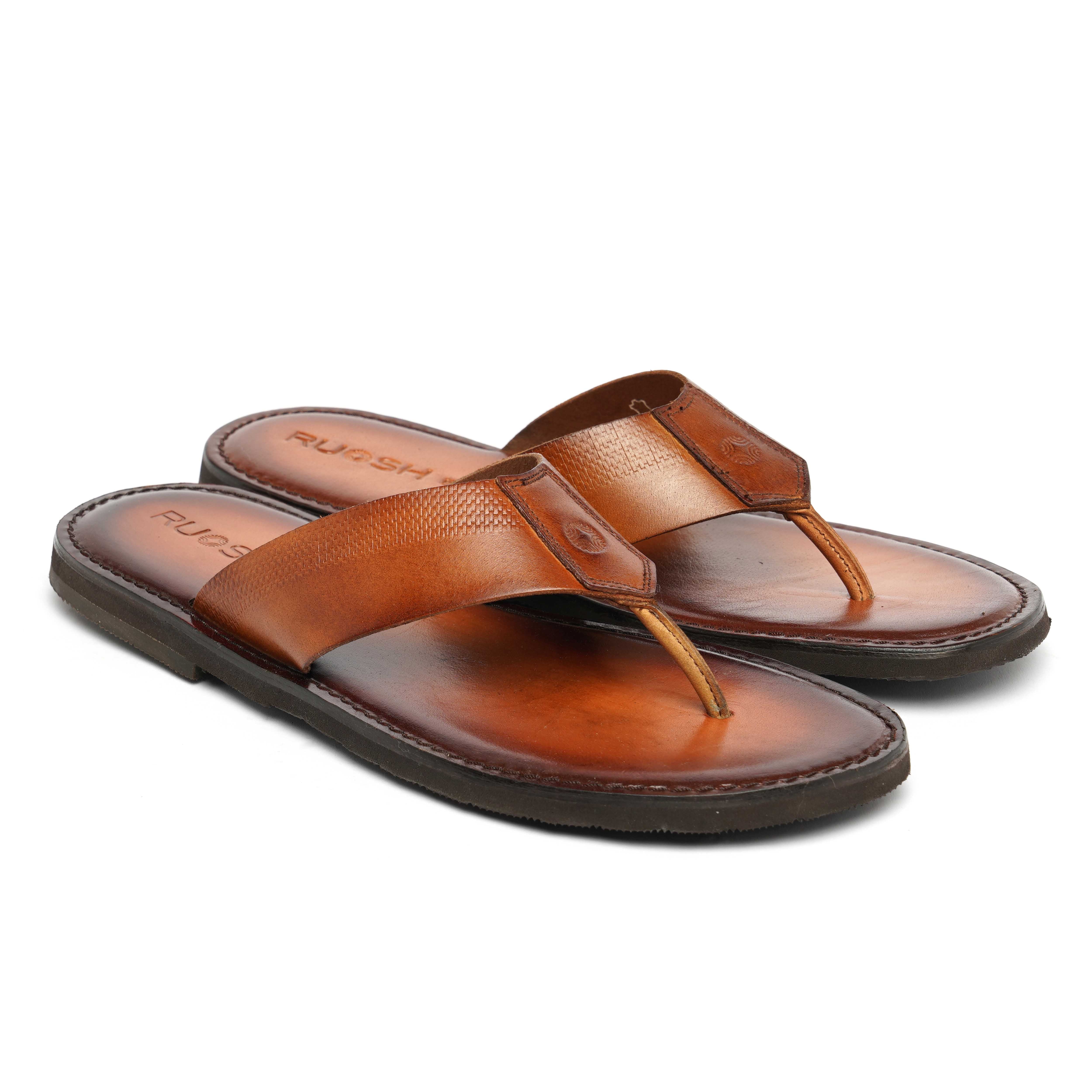 The Pisa Ruosh Men Tan Slipper