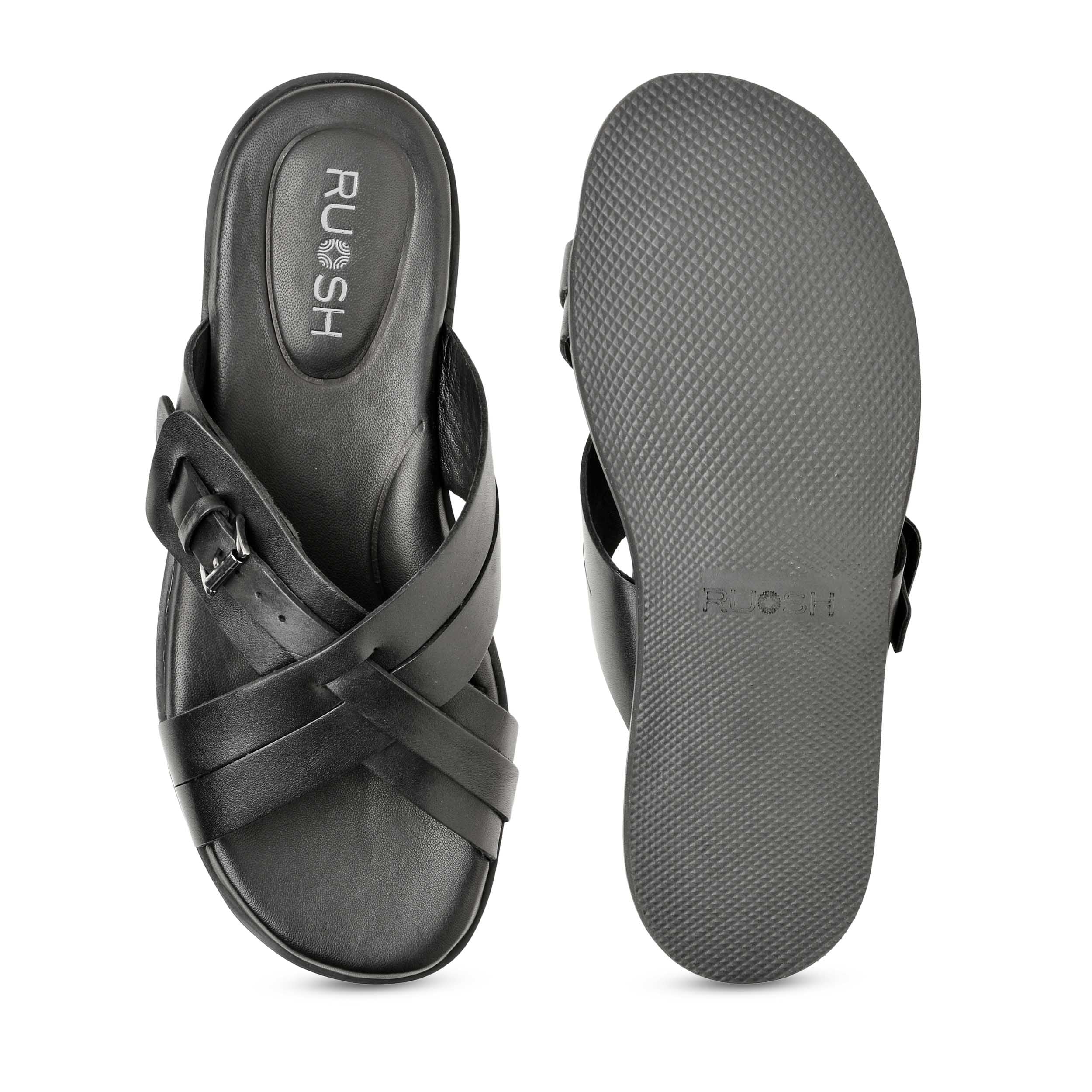 The Rio Ruosh Men Black Slipper