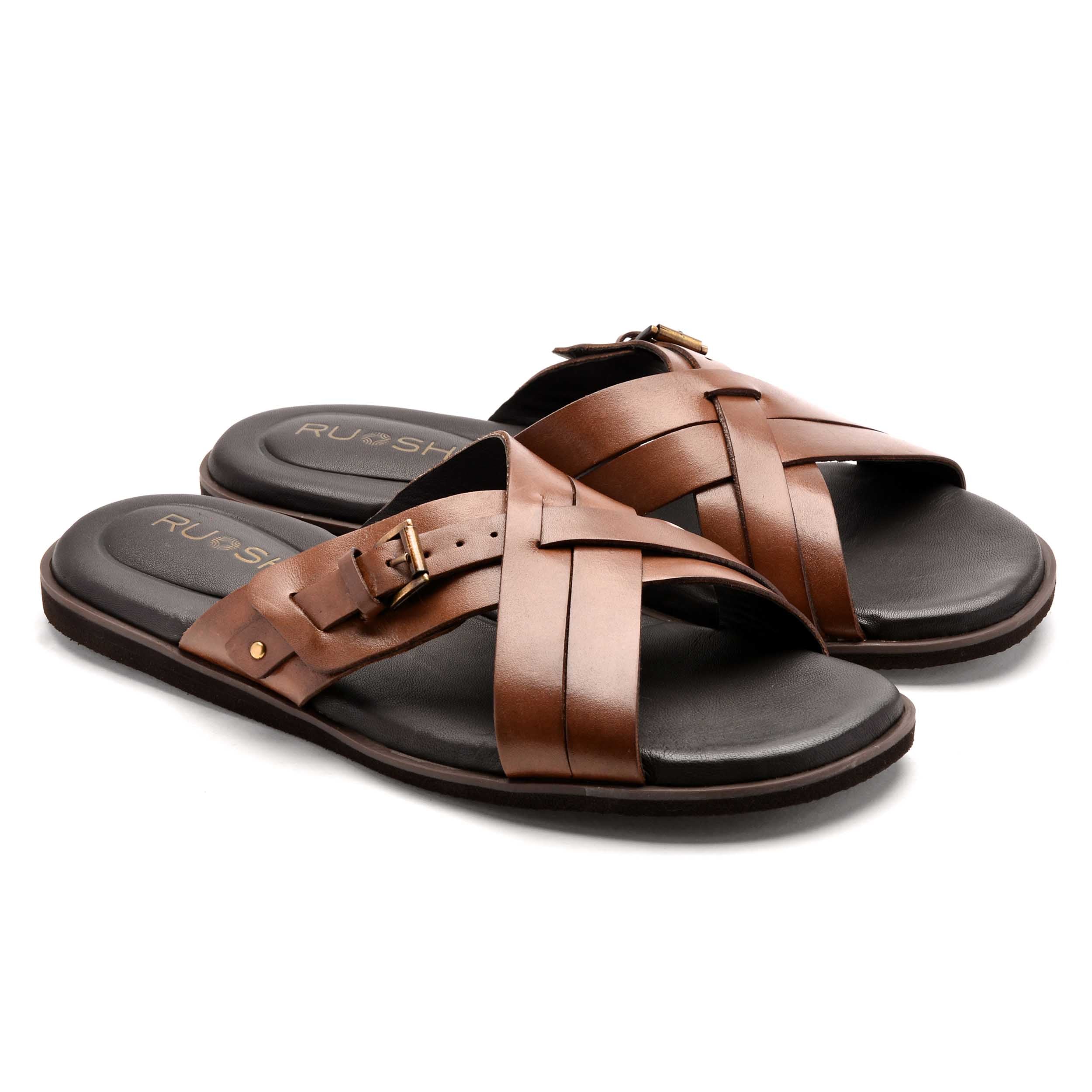 The Rio Ruosh Men Tan Slipper