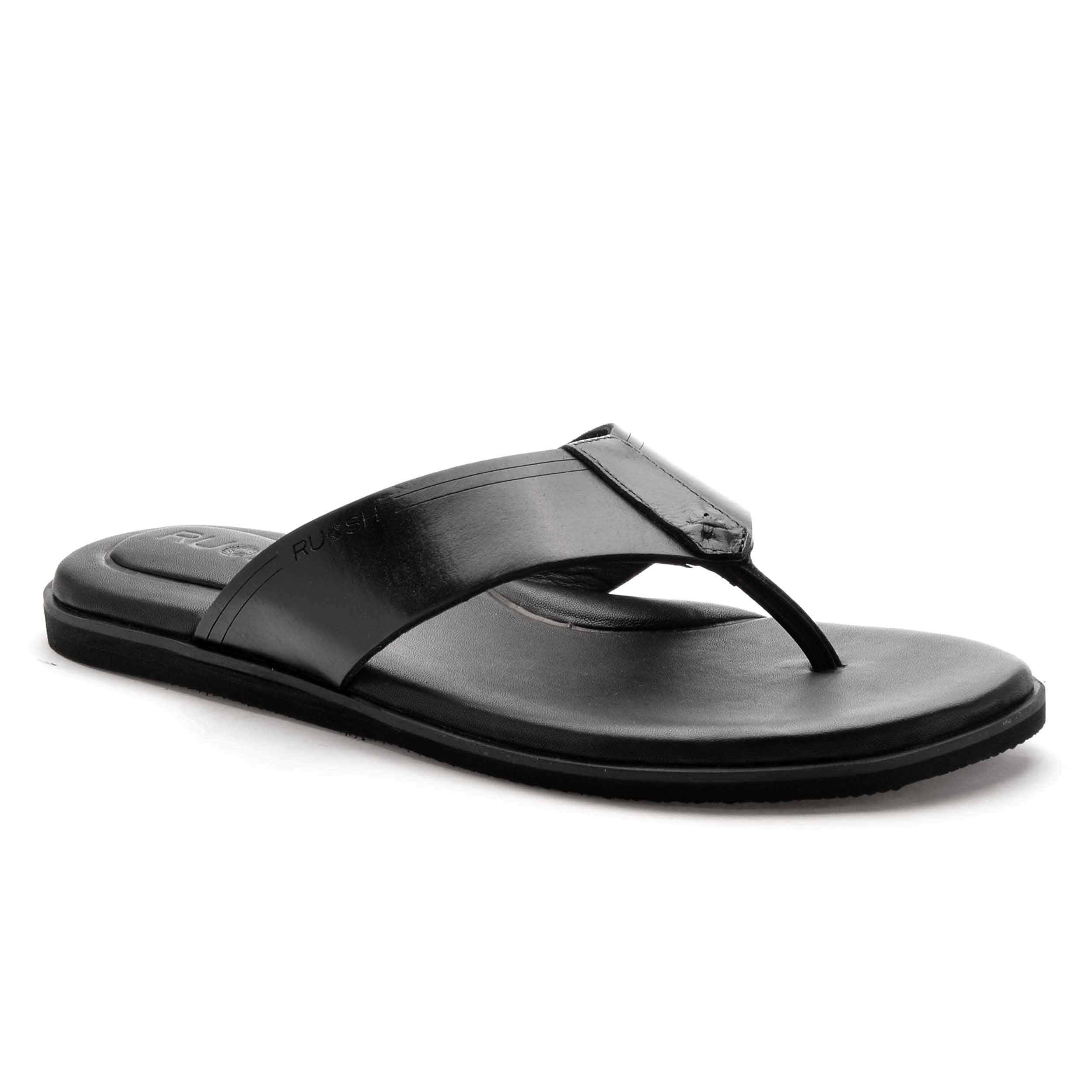 The Aero Ruosh Men Black Slipper