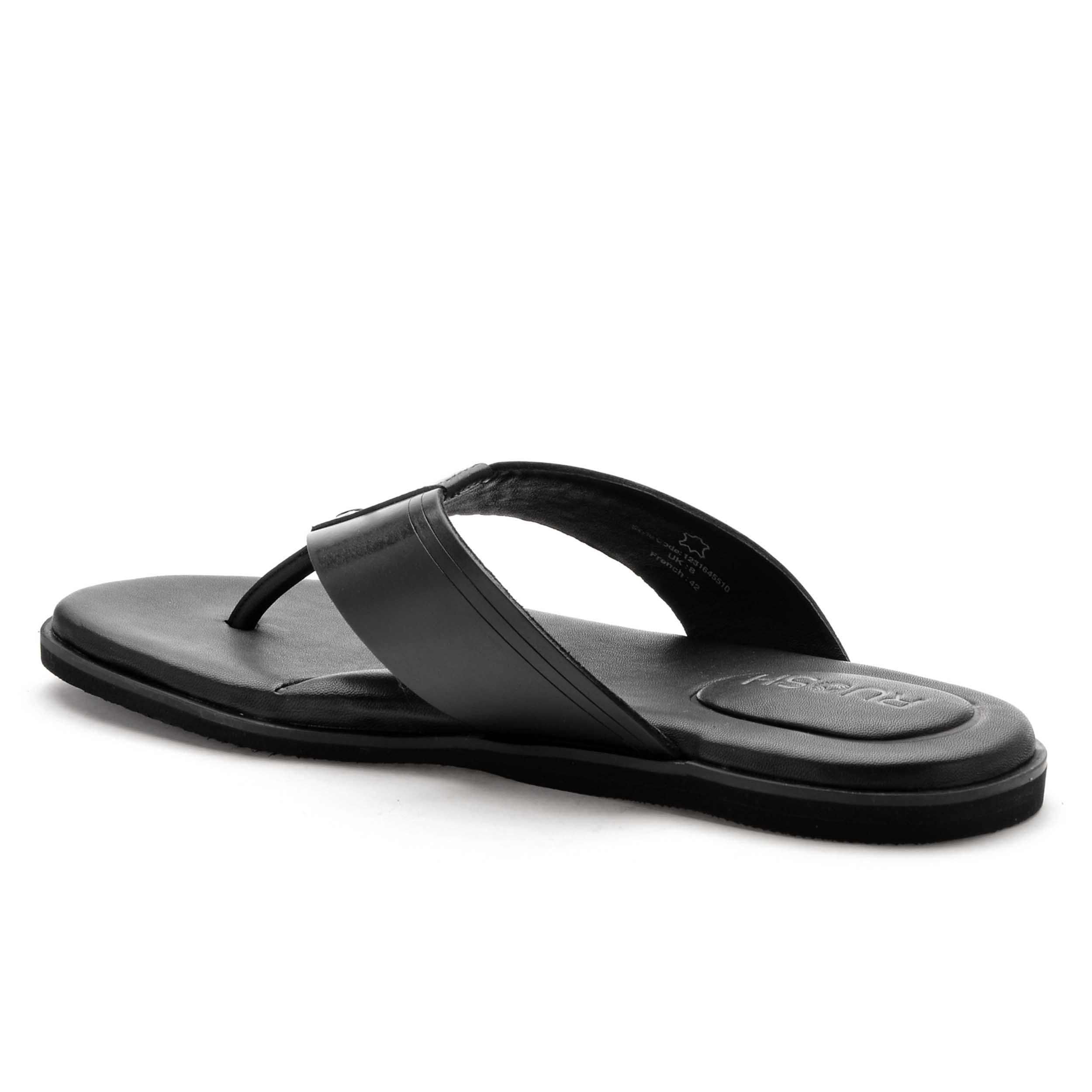The Aero Ruosh Men Black Slipper