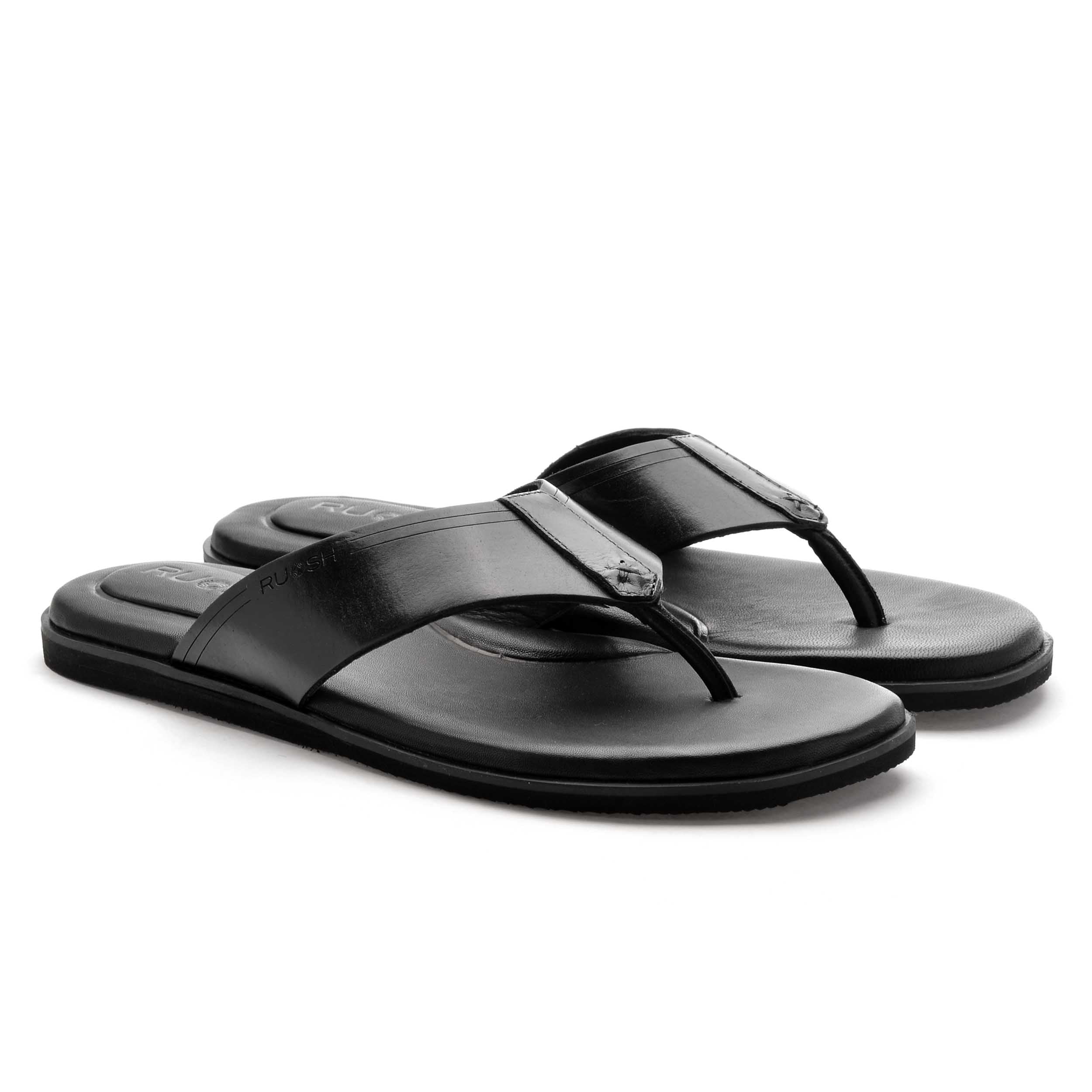 The Aero Ruosh Men Black Slipper