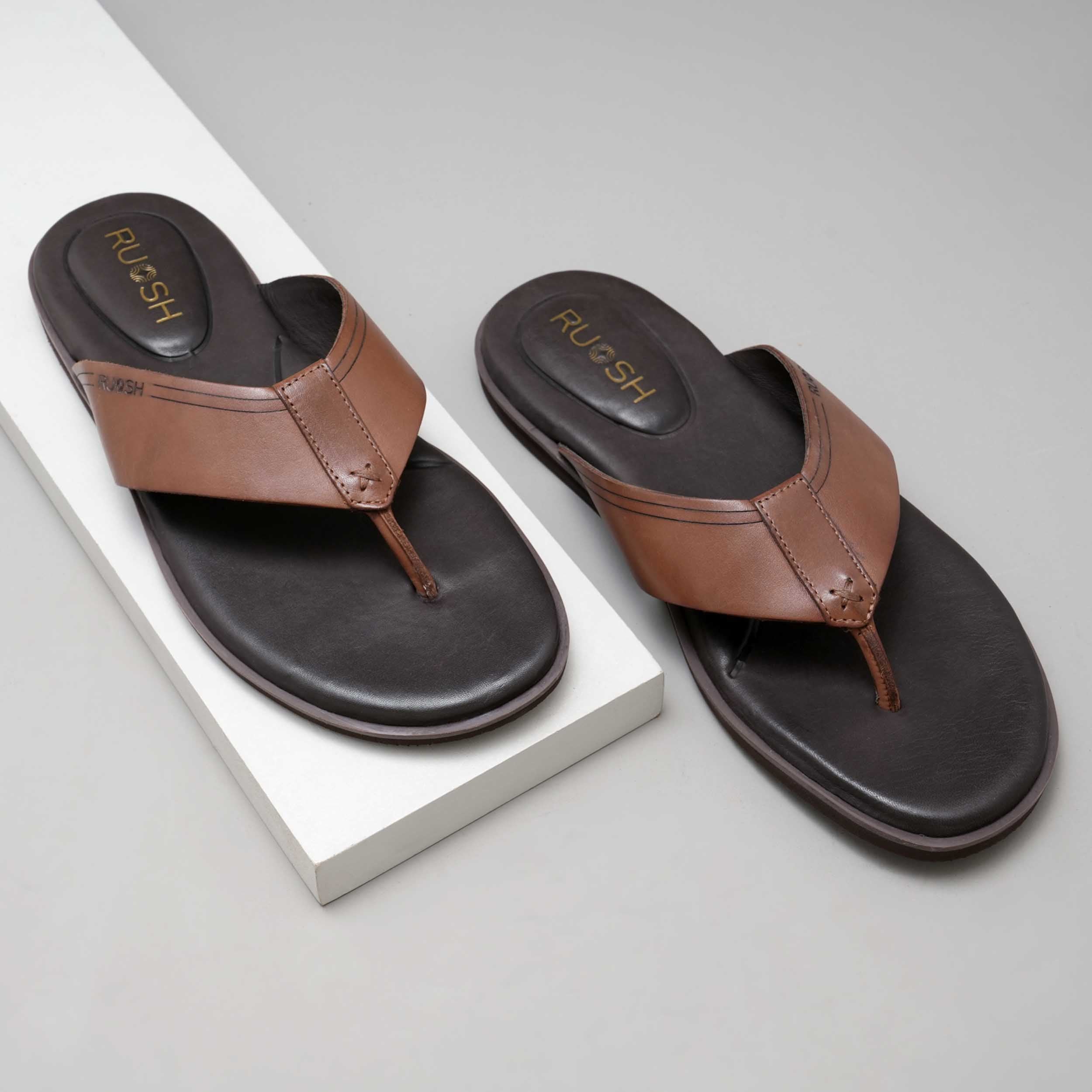 The Aero Ruosh Men Tan Slipper