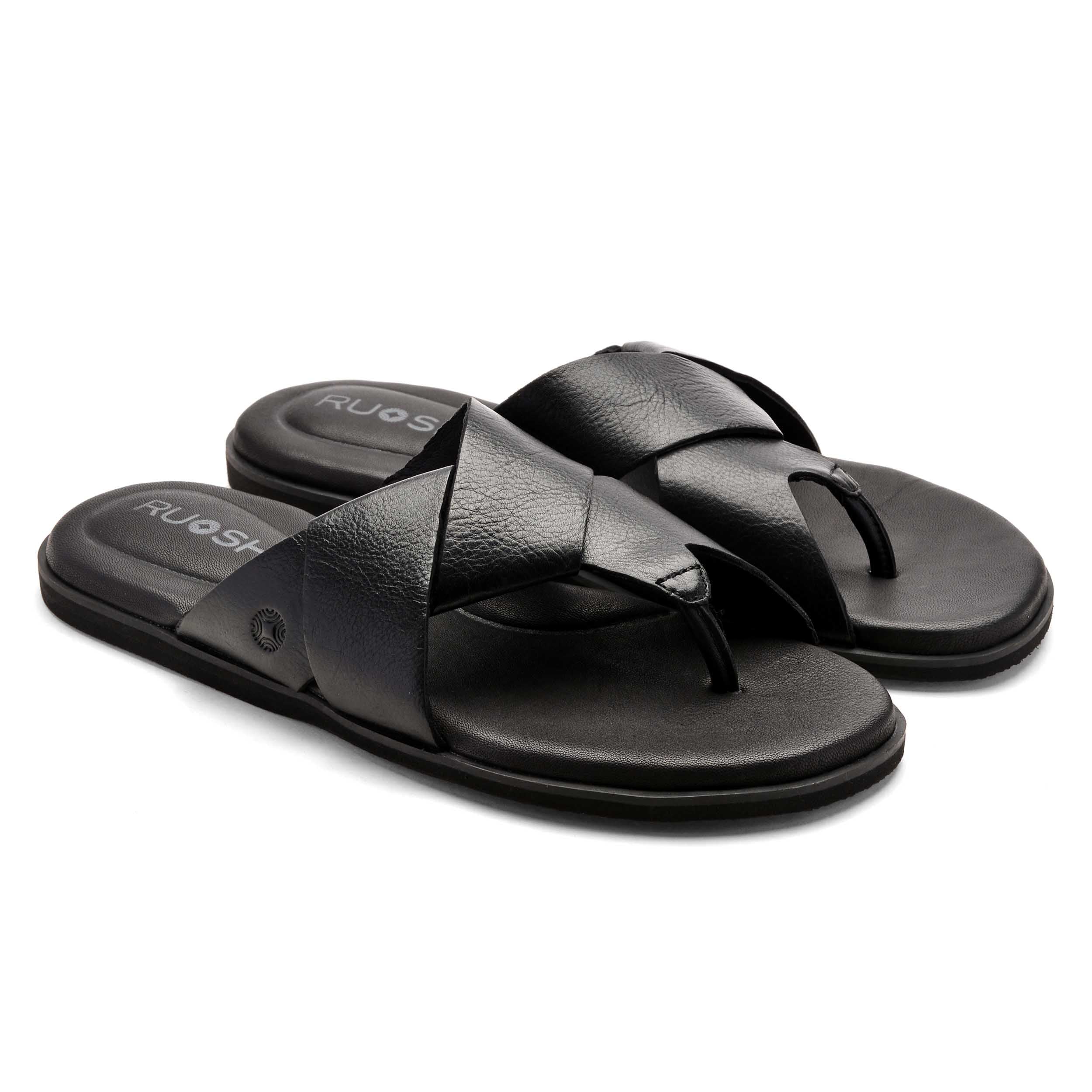 The Rubio Ruosh Men Black Slipper