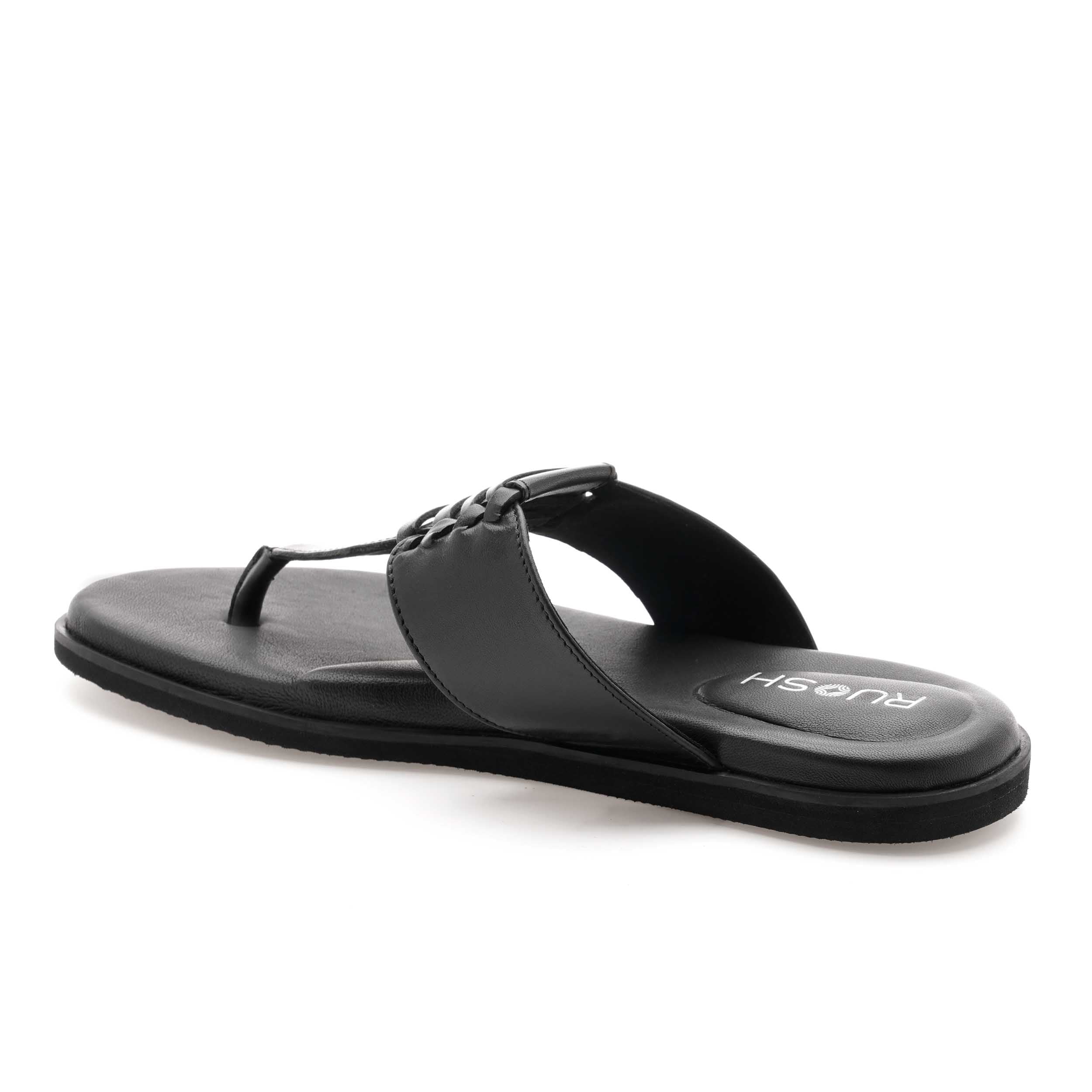 The Indo Black Men Slipper Ruosh
