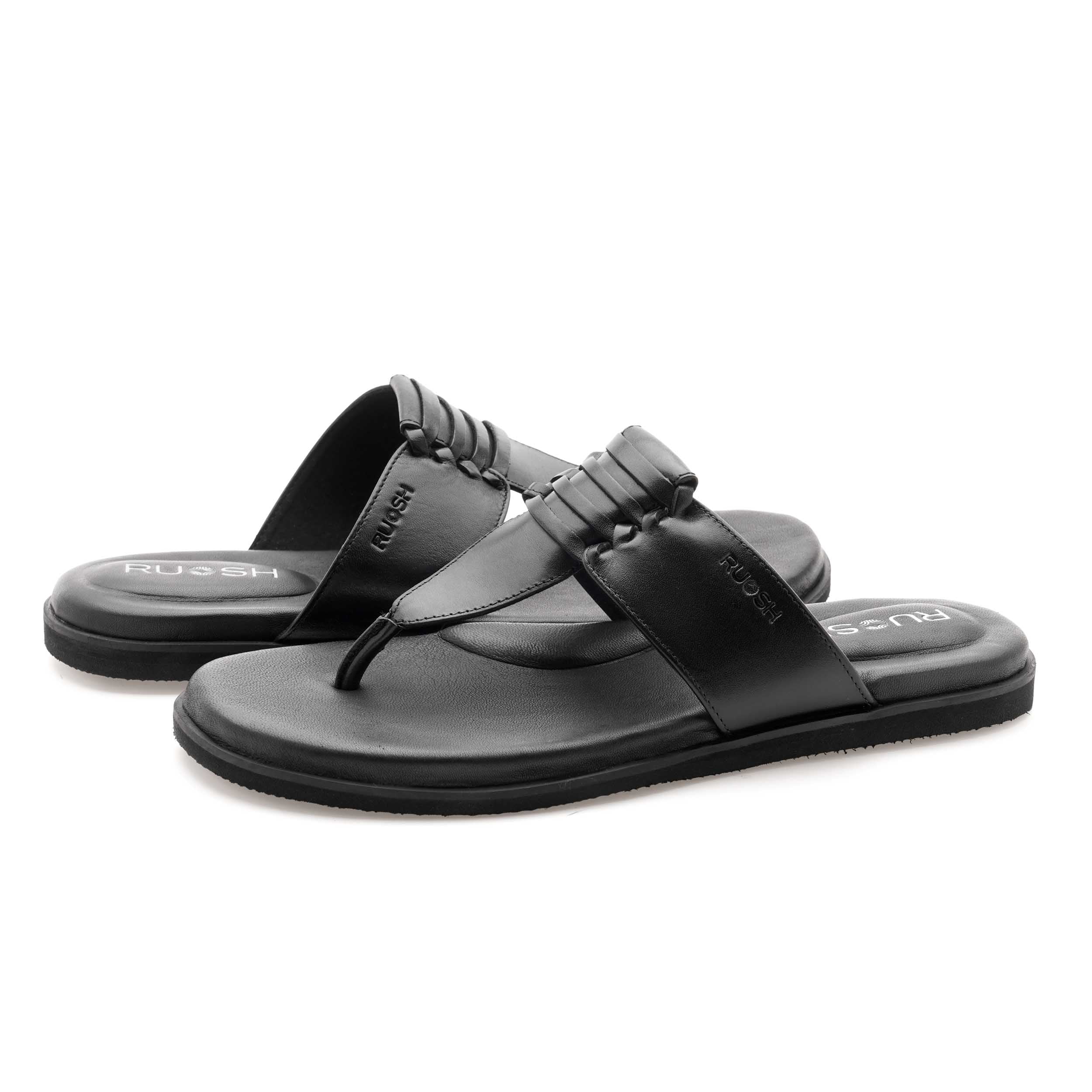 The Indo Black Men Slipper Ruosh