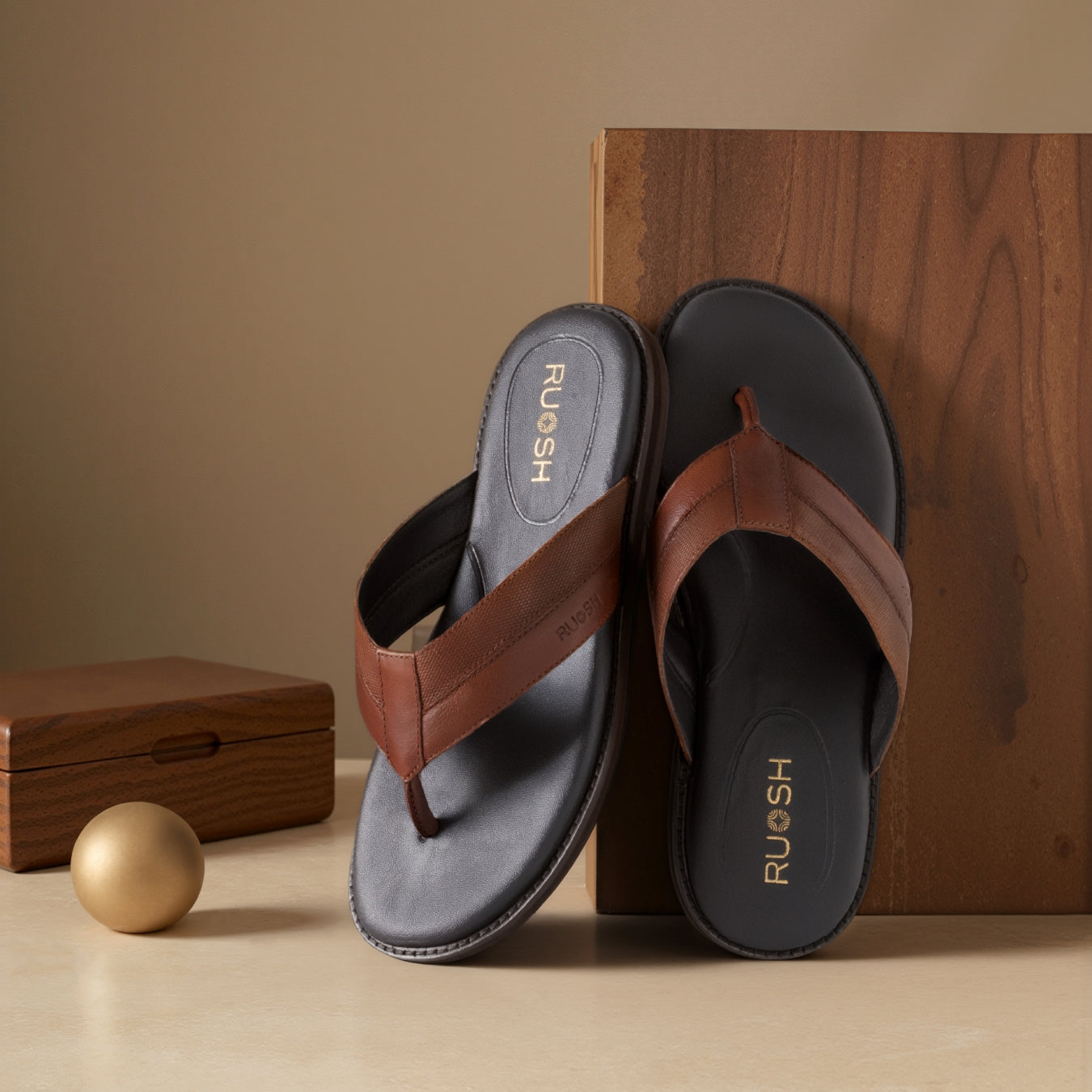 Onyxp Ruosh Men Brown Sandals