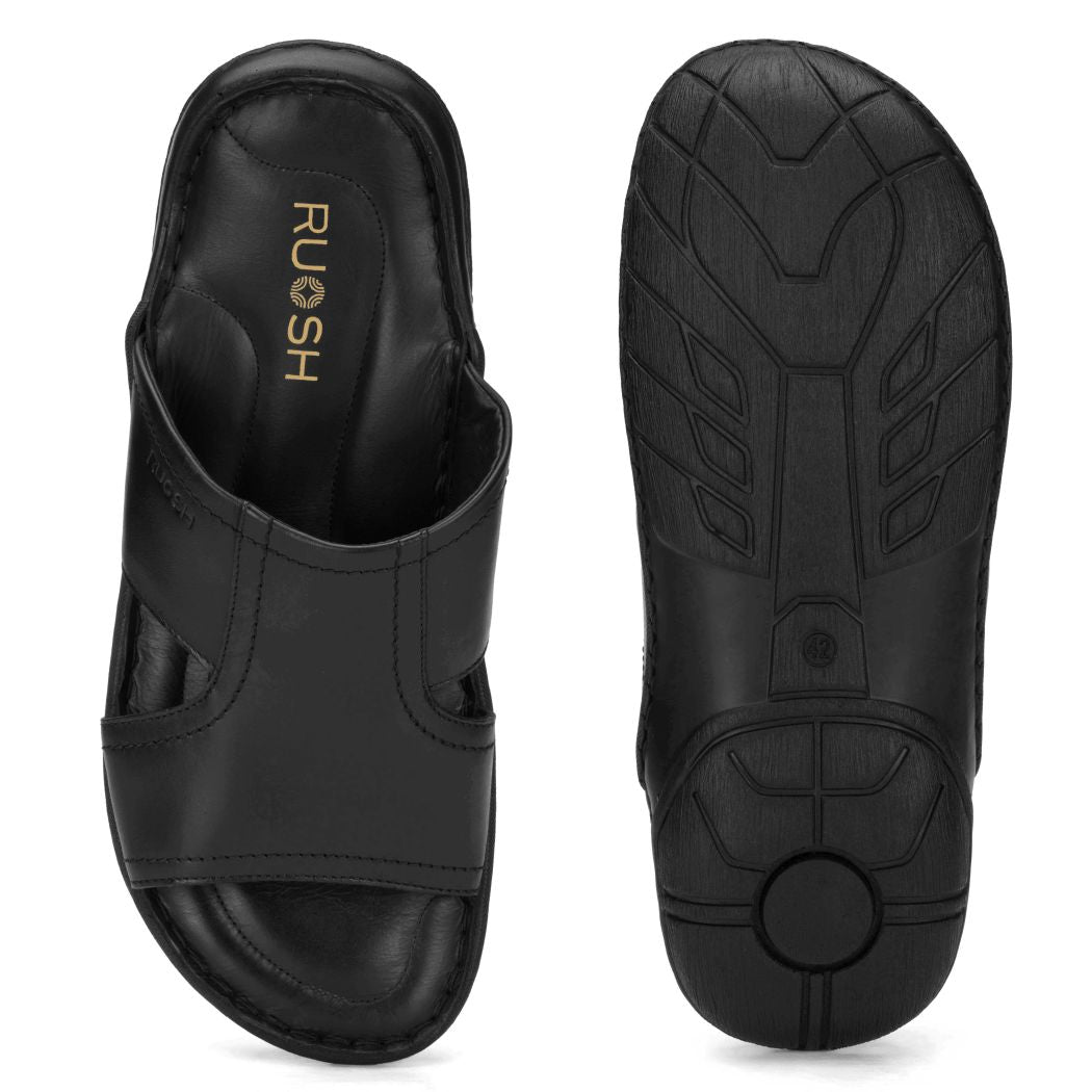 Appu Ruosh Men Black Sandals