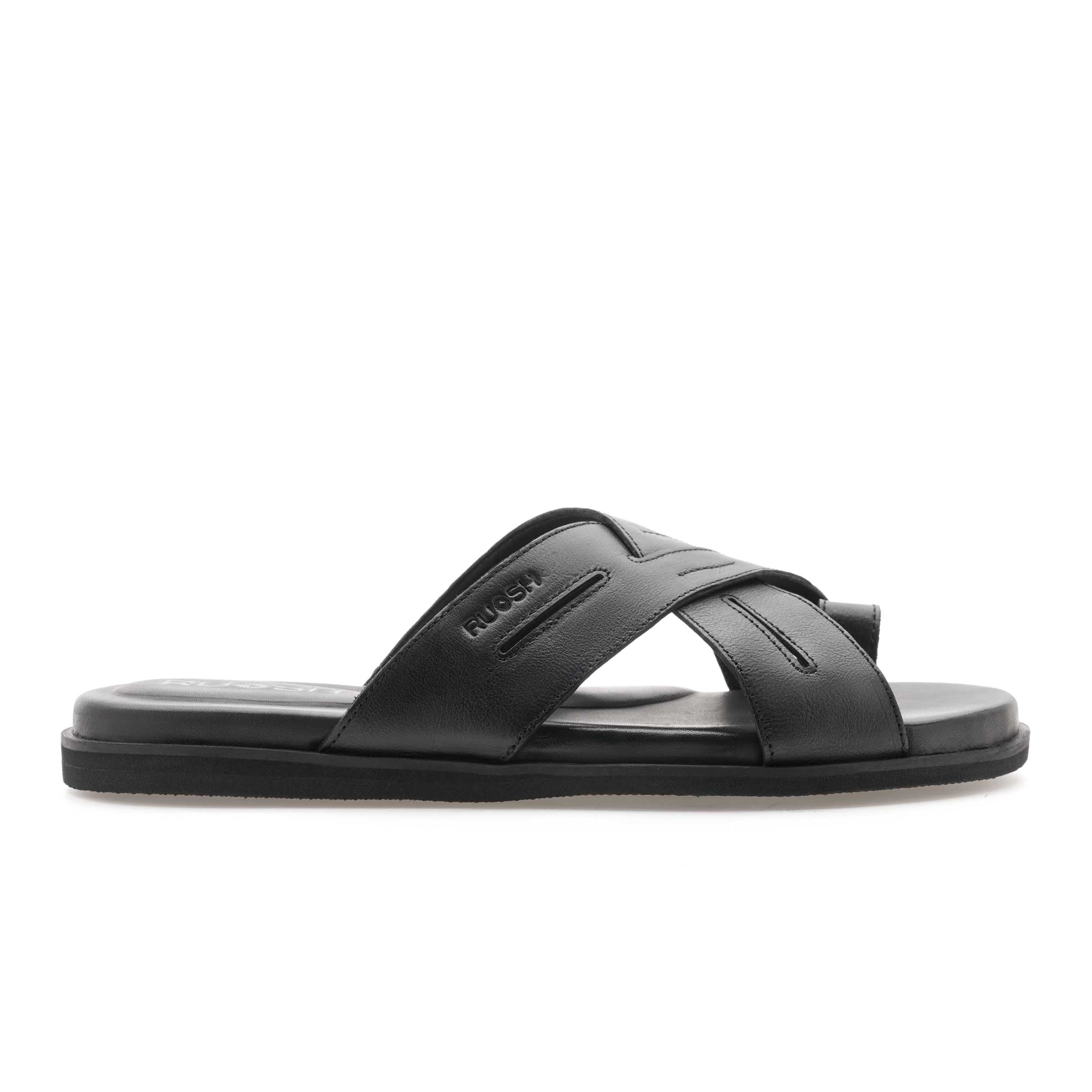 The Vega Black Men Slipper Ruosh