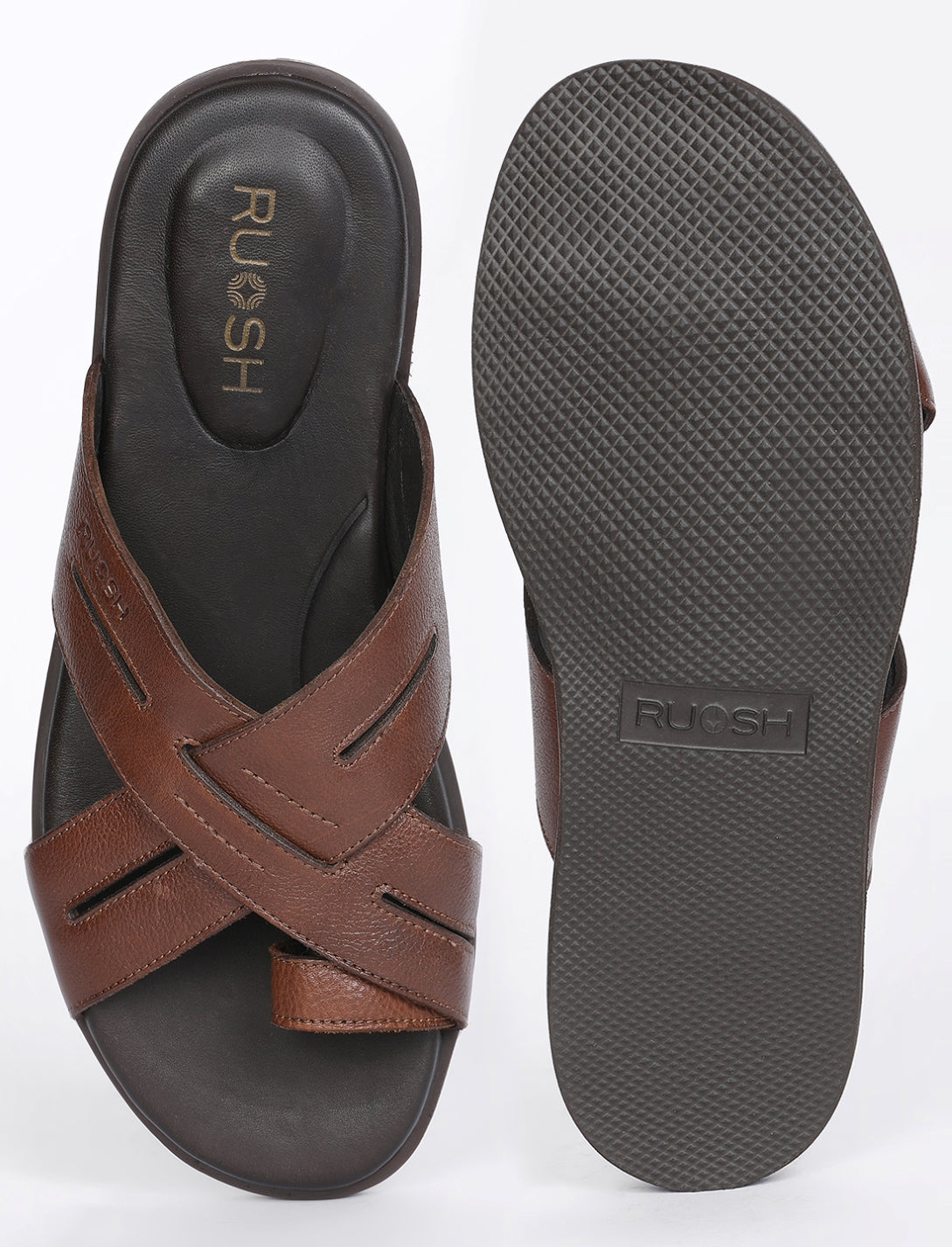 The Vega Walnut Tan Men Sandals Ruosh