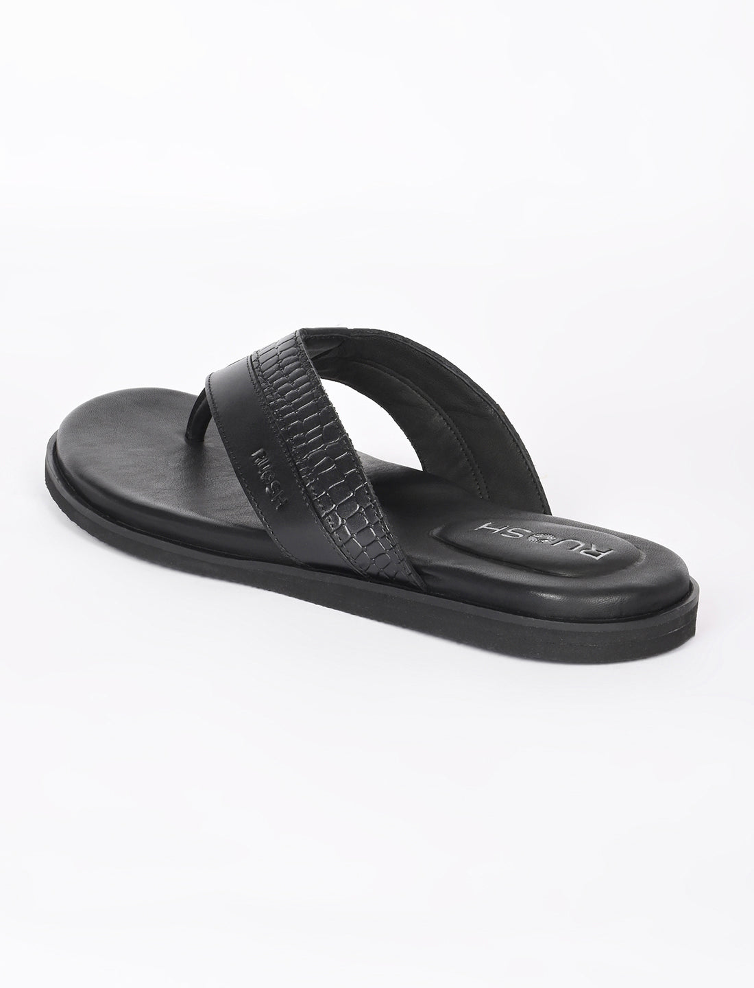 The Onyx Black Men Sandals Ruosh