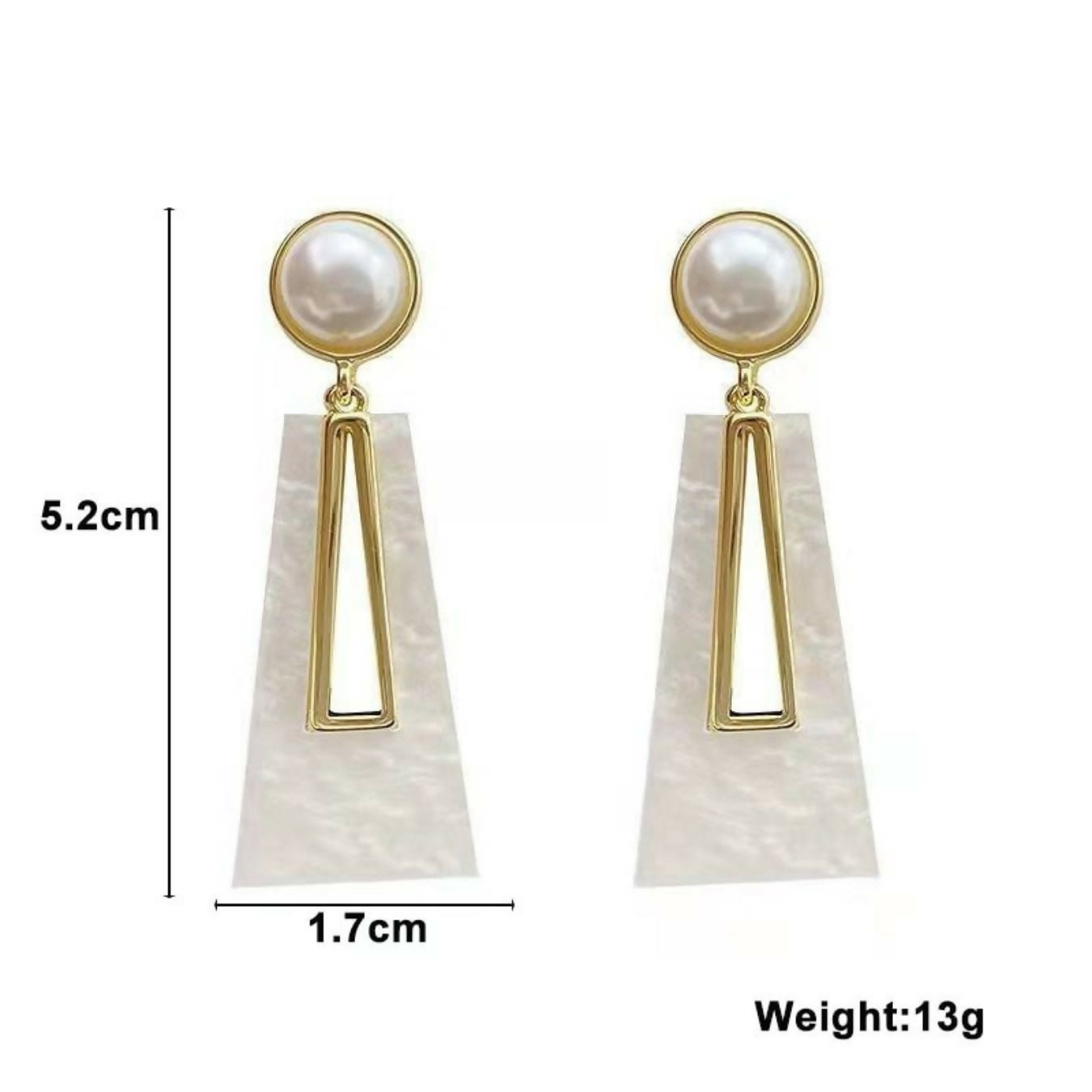 Sophisticated Style: Heart and Pearl Drop Earrings