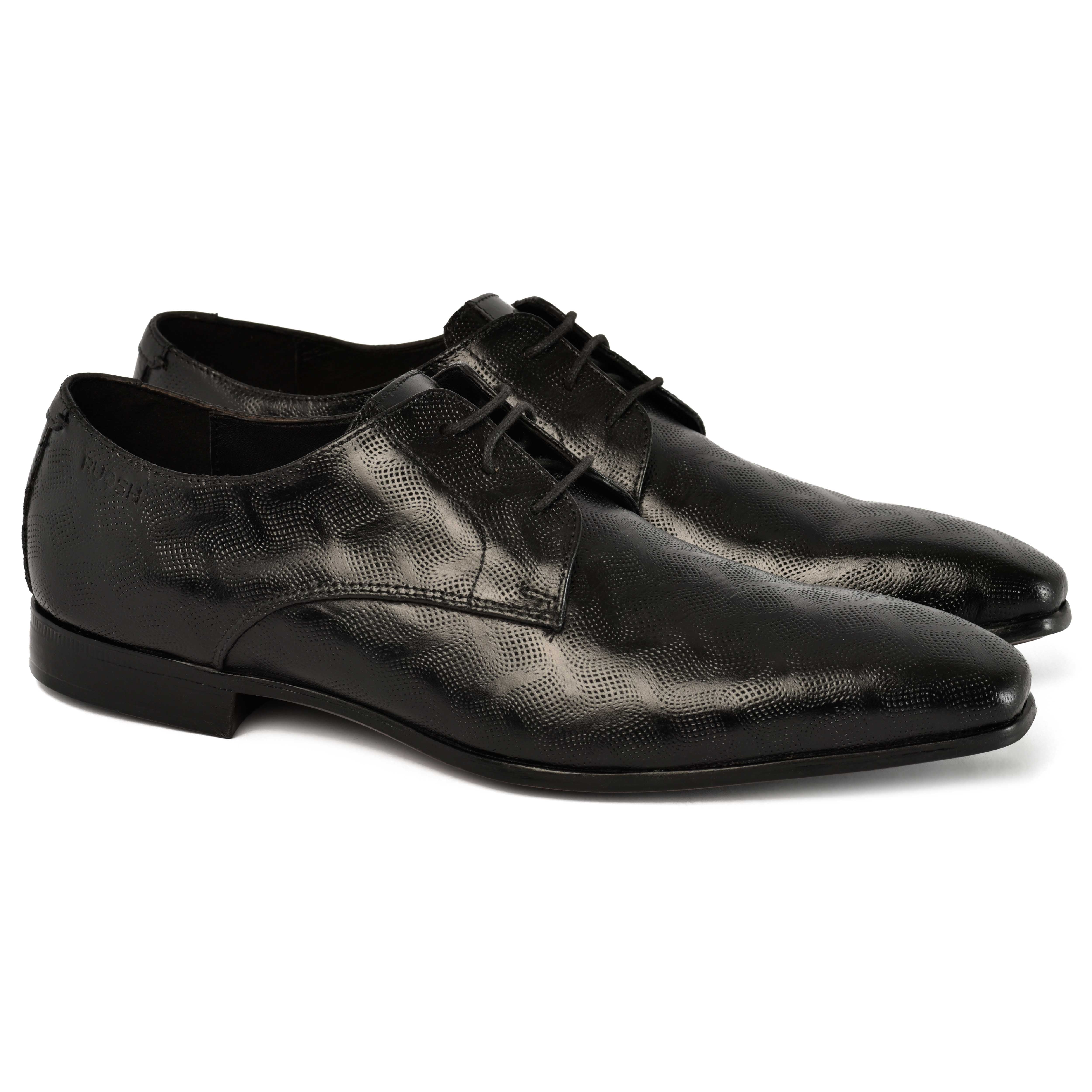 The King Ruosh Men Black Formal Lace-Up