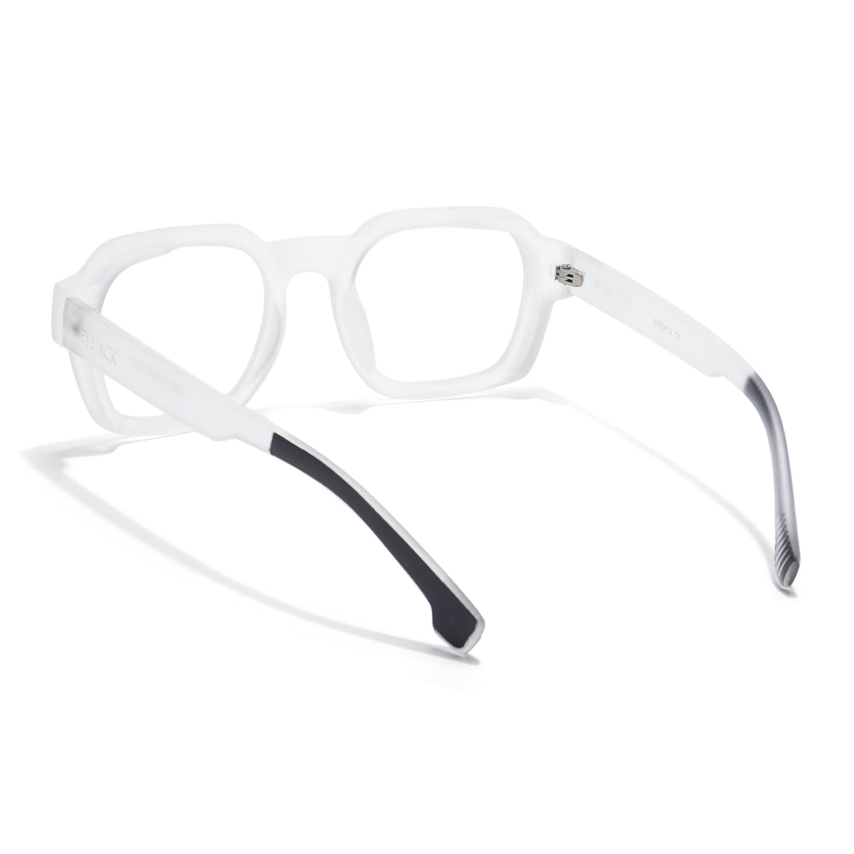 Eyejack Thunder Matte Transparent Square Eyeglasses for Men and Women - view 3