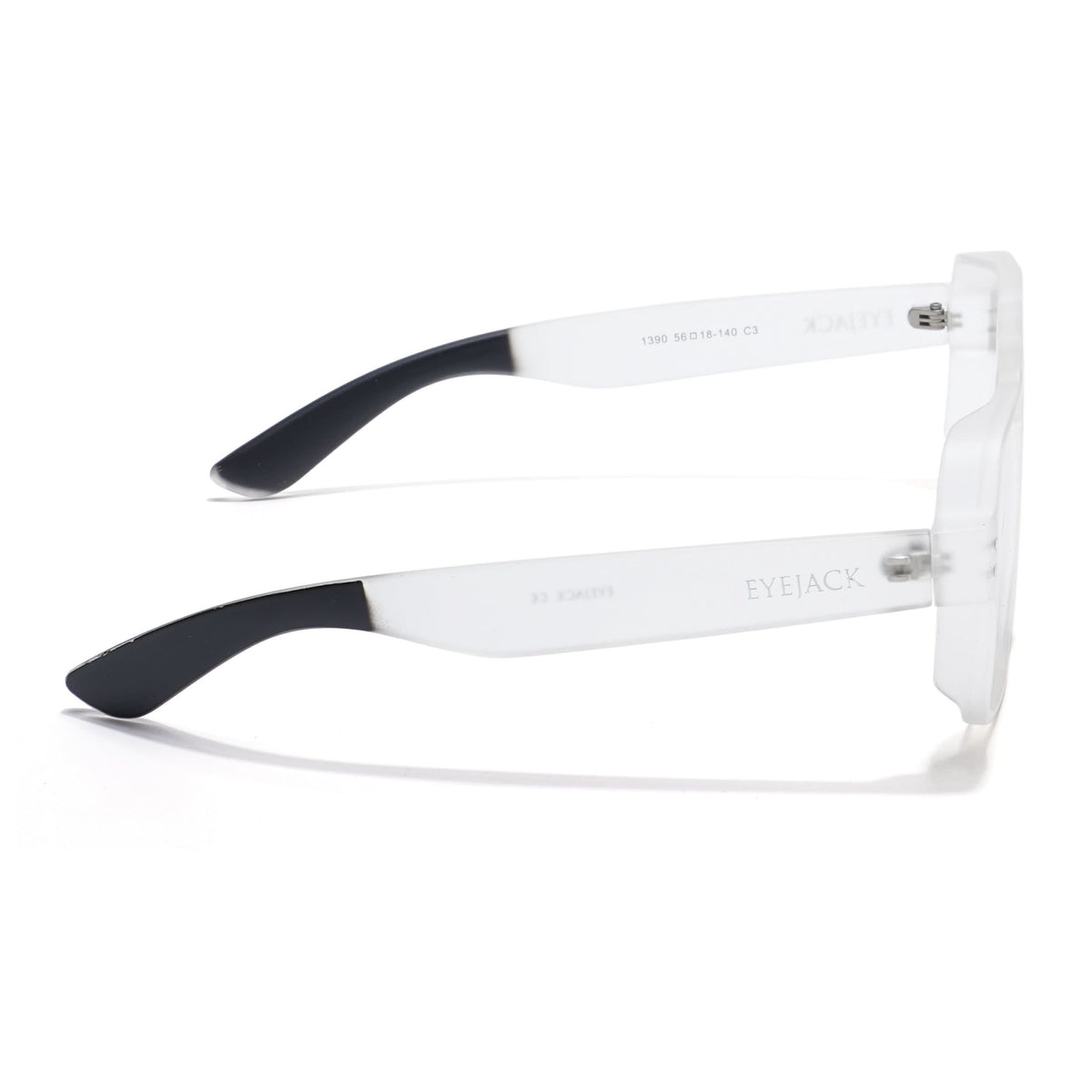 Eyejack Thunder Matte Transparent Wayfarer Eyeglasses for Men and Women - Style L575 - view 4