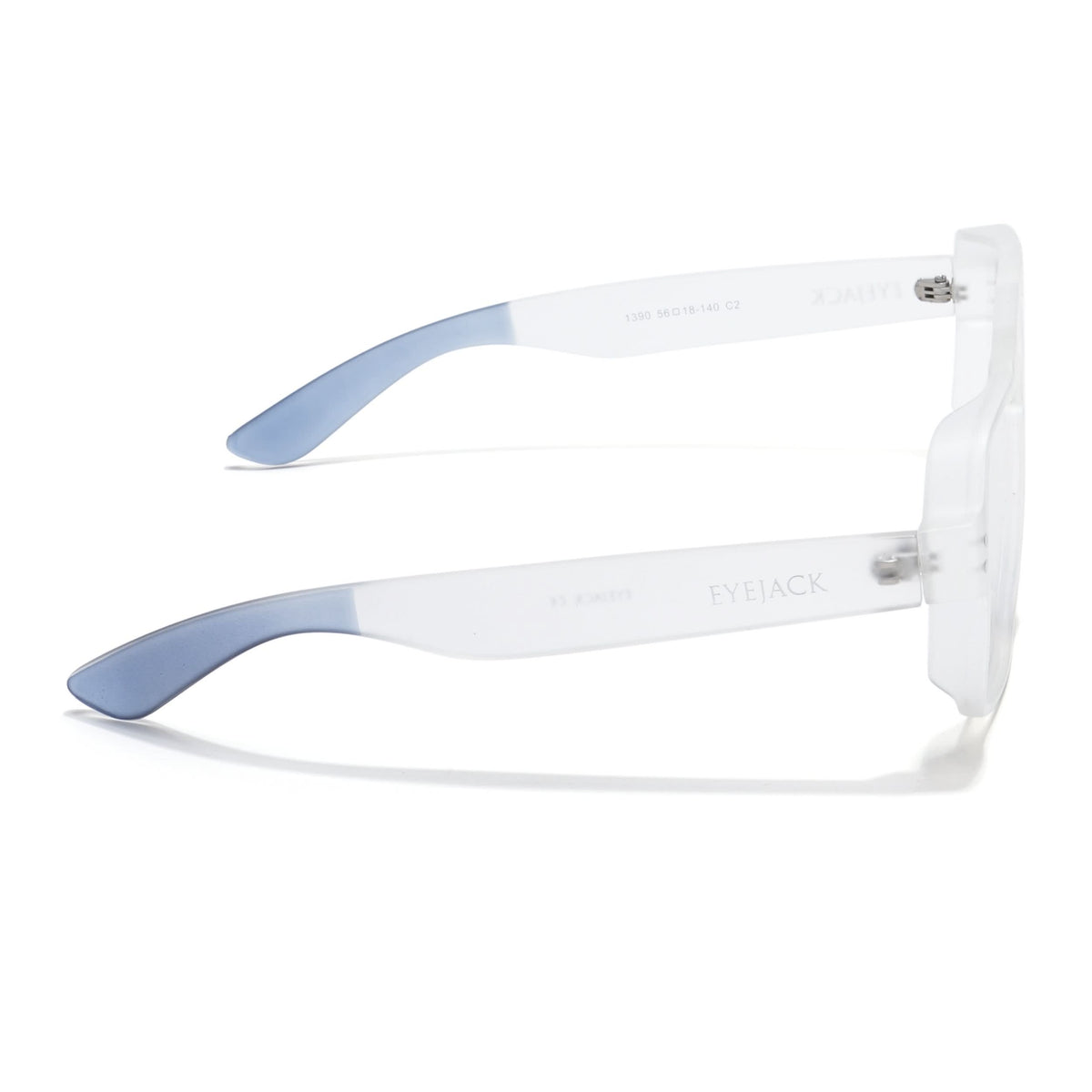 Eyejack Thunder Matte Transparent Wayfarer Eyeglasses for Men and Women - Style L577 - view 4