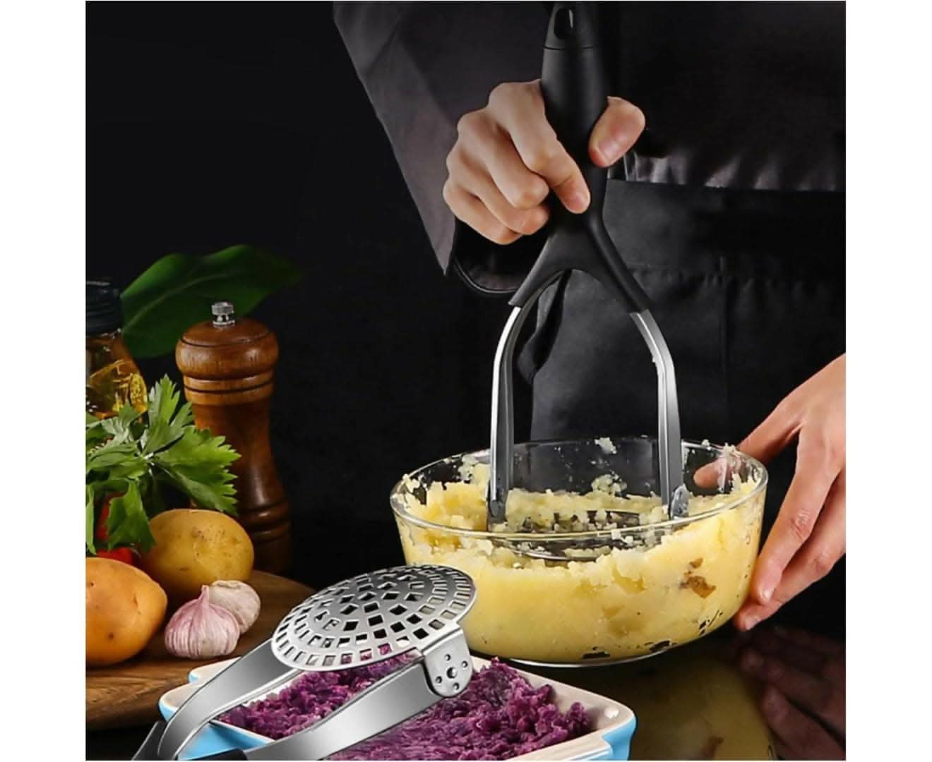 AVMART Stainless Steel Flexible Potato Masher - HalfPe