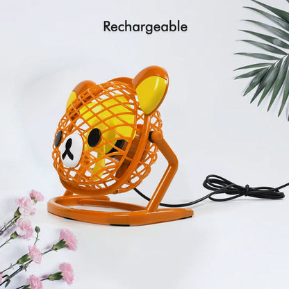 Teddy Bear Portable Fan Adjustable Usb Fan Suitable For Home  Office  Car  Multi Use Fan (Battery Not Include)