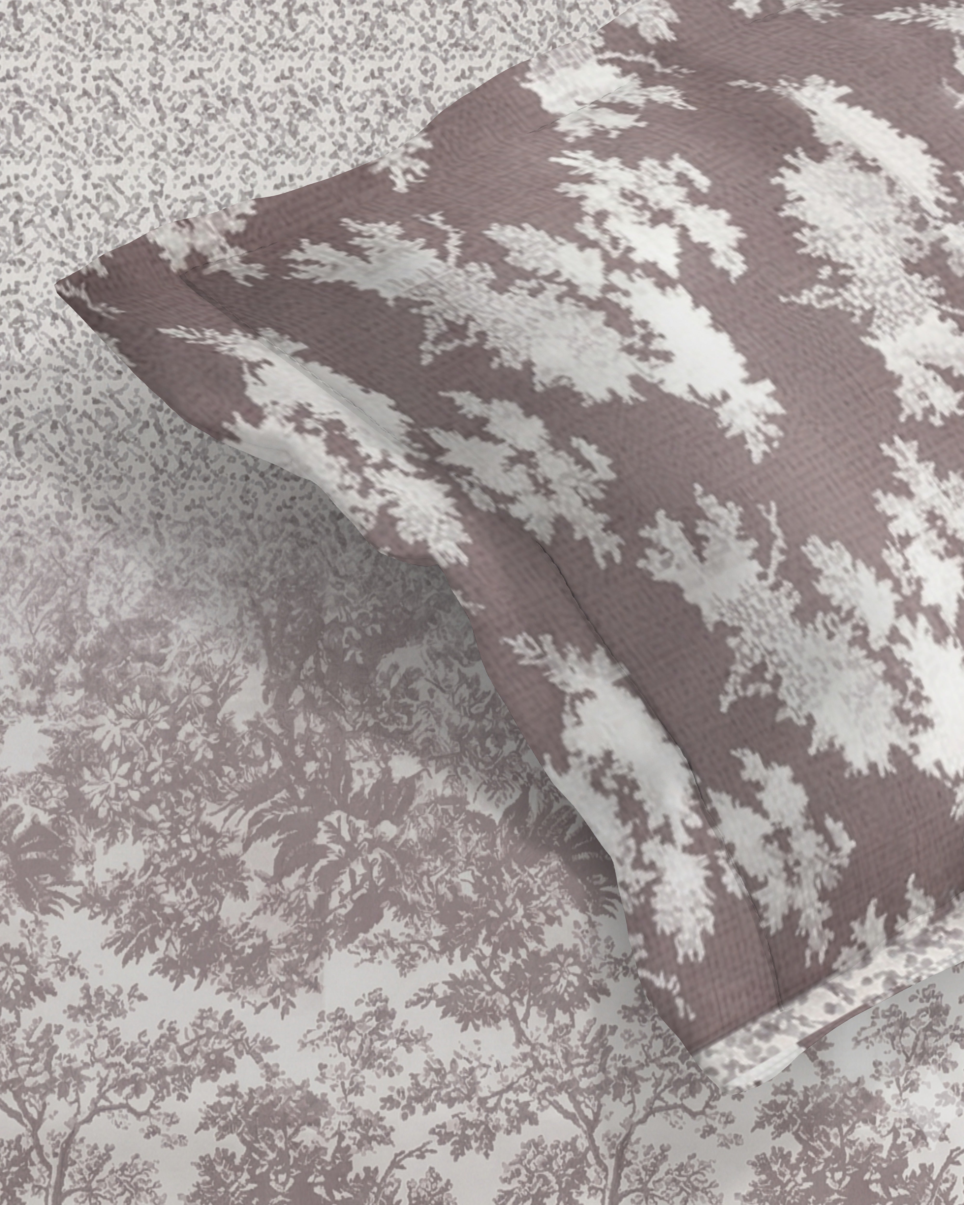 Vera 100% Pure Cotton Satin King Bedsheet With 2 Contrast Pillow Covers