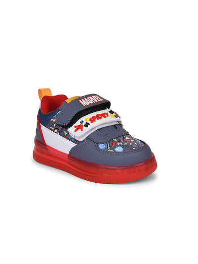 Bubblegummers Boys Casual Velcro Strap Shoes - Grey - View 1