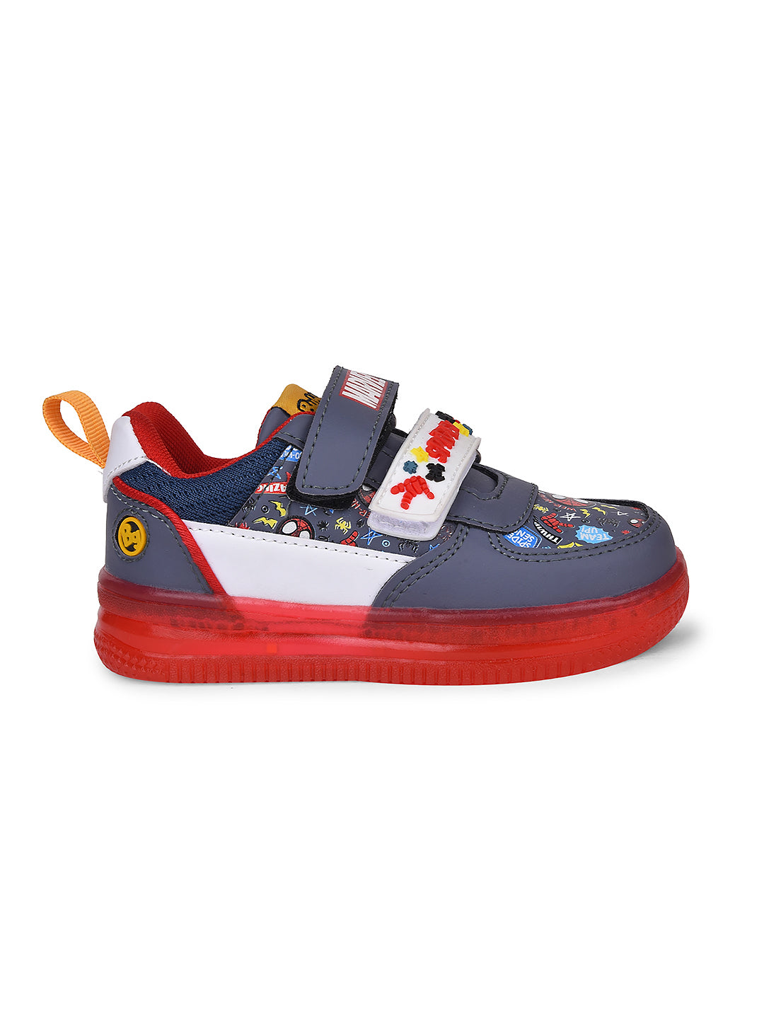 Bubblegummers Boys Casual Velcro Strap Shoes - Grey - View 2