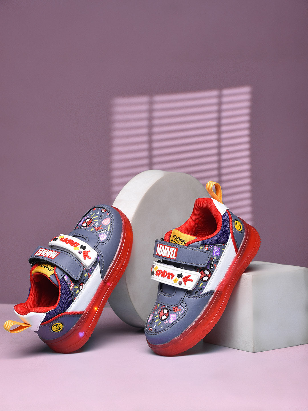 Bubblegummers Boys Casual Velcro Strap Shoes - Grey - View 6