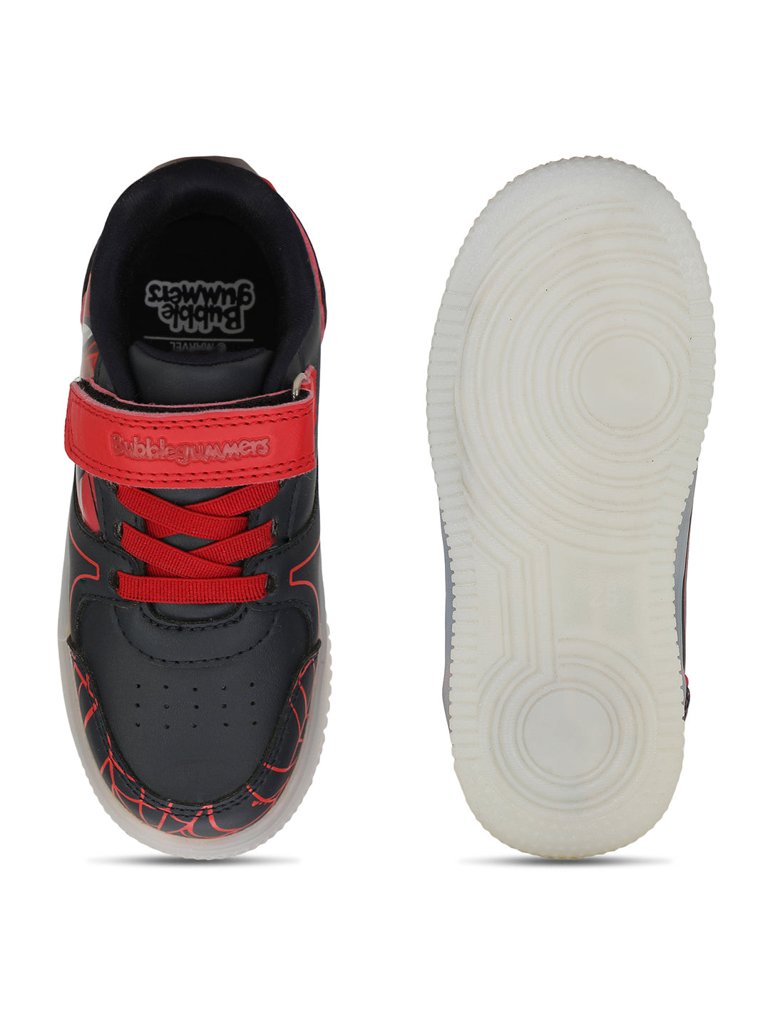 Bubblegummers Boys Casual Velcro Strap Shoes - Red - View 4
