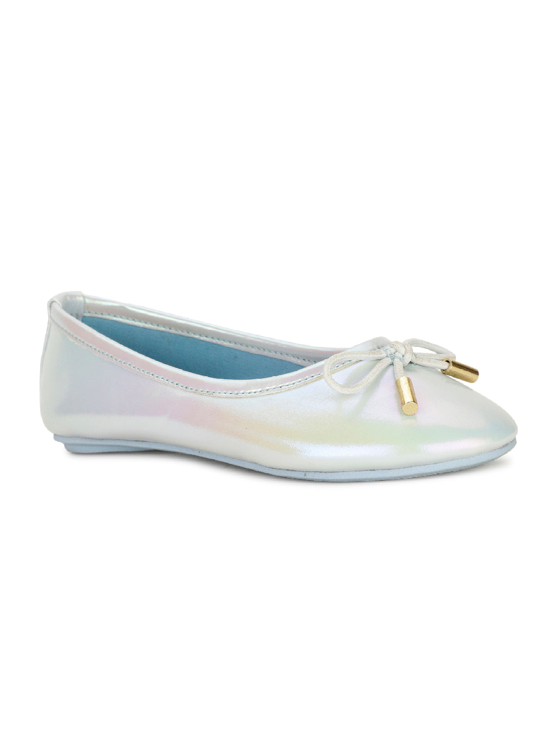Bubblegummers Girl's Light Green Casual Ballet Flat - Light Green - View 1