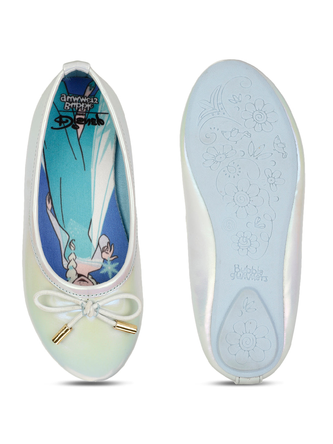 Bubblegummers Girl's Light Green Casual Ballet Flat - Light Green - View 4