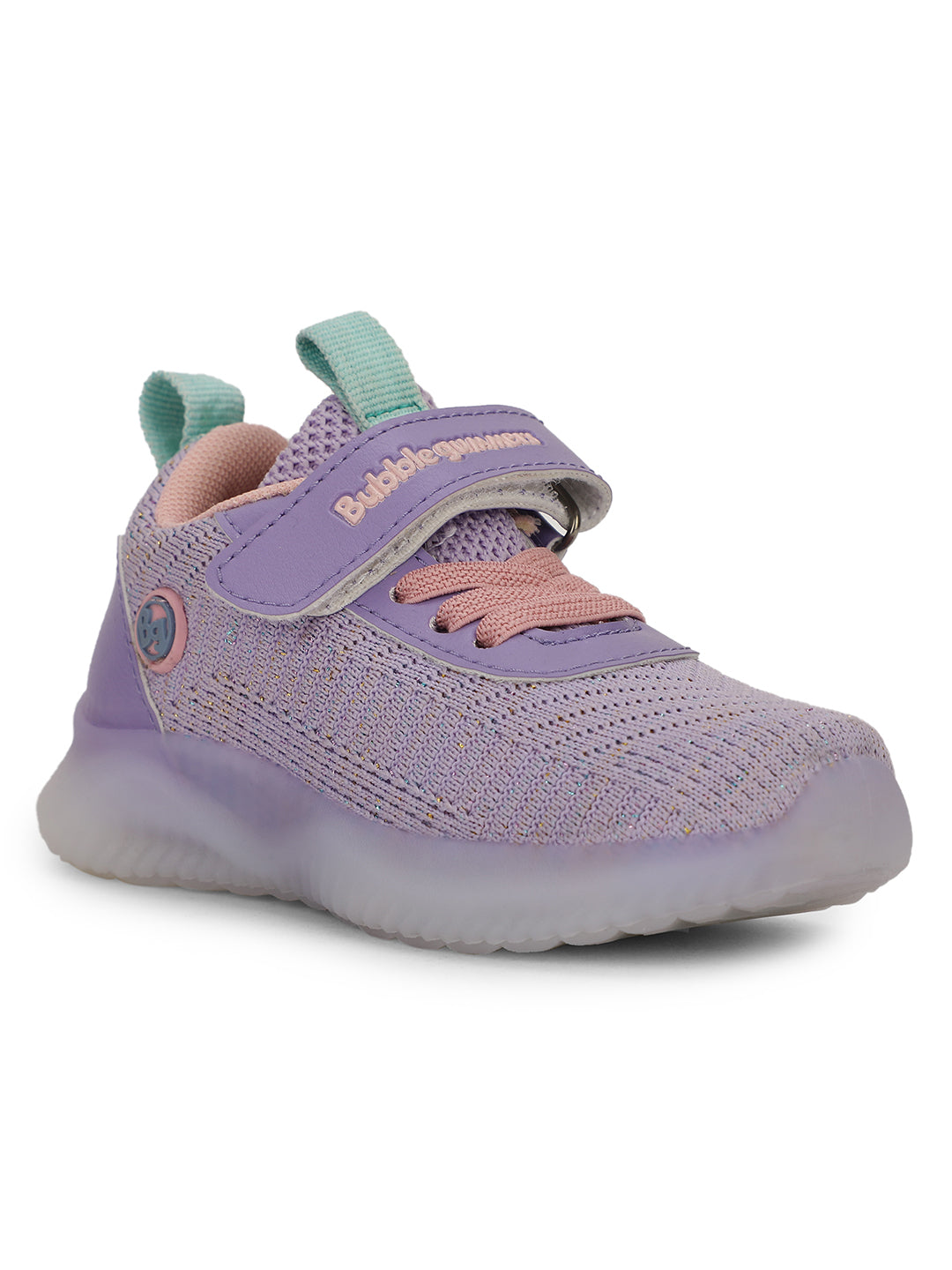Bubblegummers Girls Casual Velcro Strap Shoes - Purple - View 1
