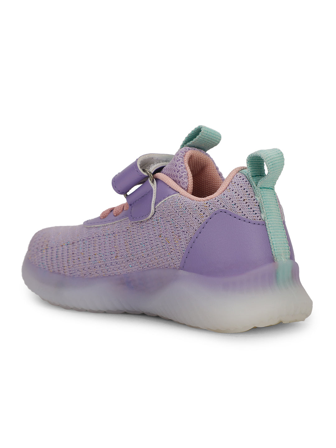 Bubblegummers Girls Casual Velcro Strap Shoes - Purple - View 3