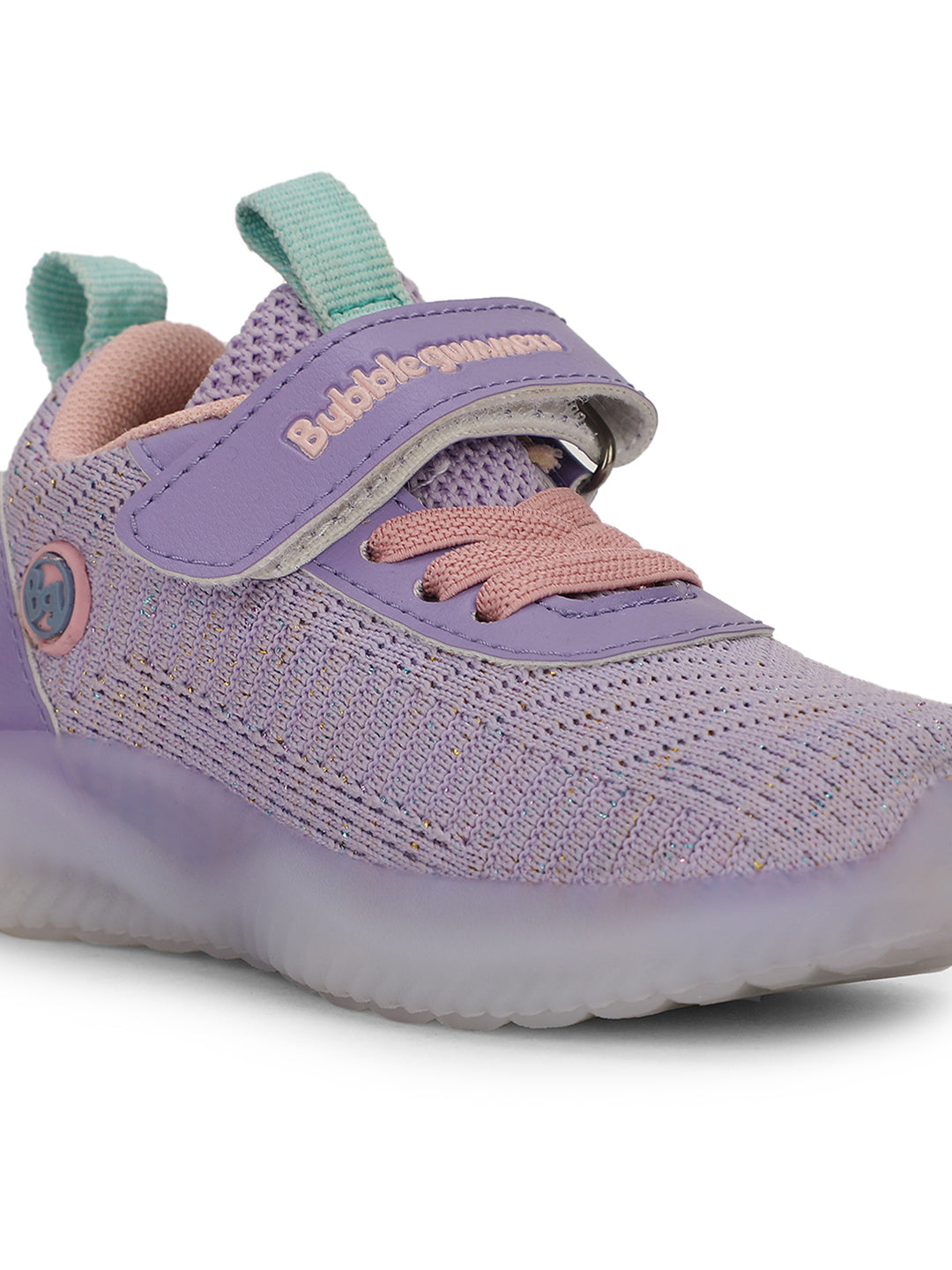 Bubblegummers Girls Casual Velcro Strap Shoes - Purple - View 5