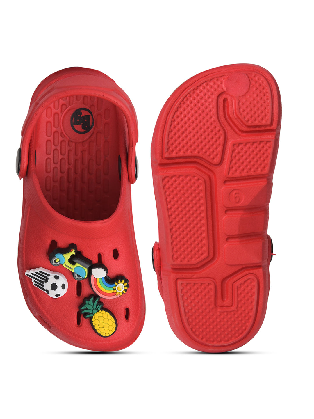 Bubblegummers Boy's Red Casual Clog Sandal - Red - View 4