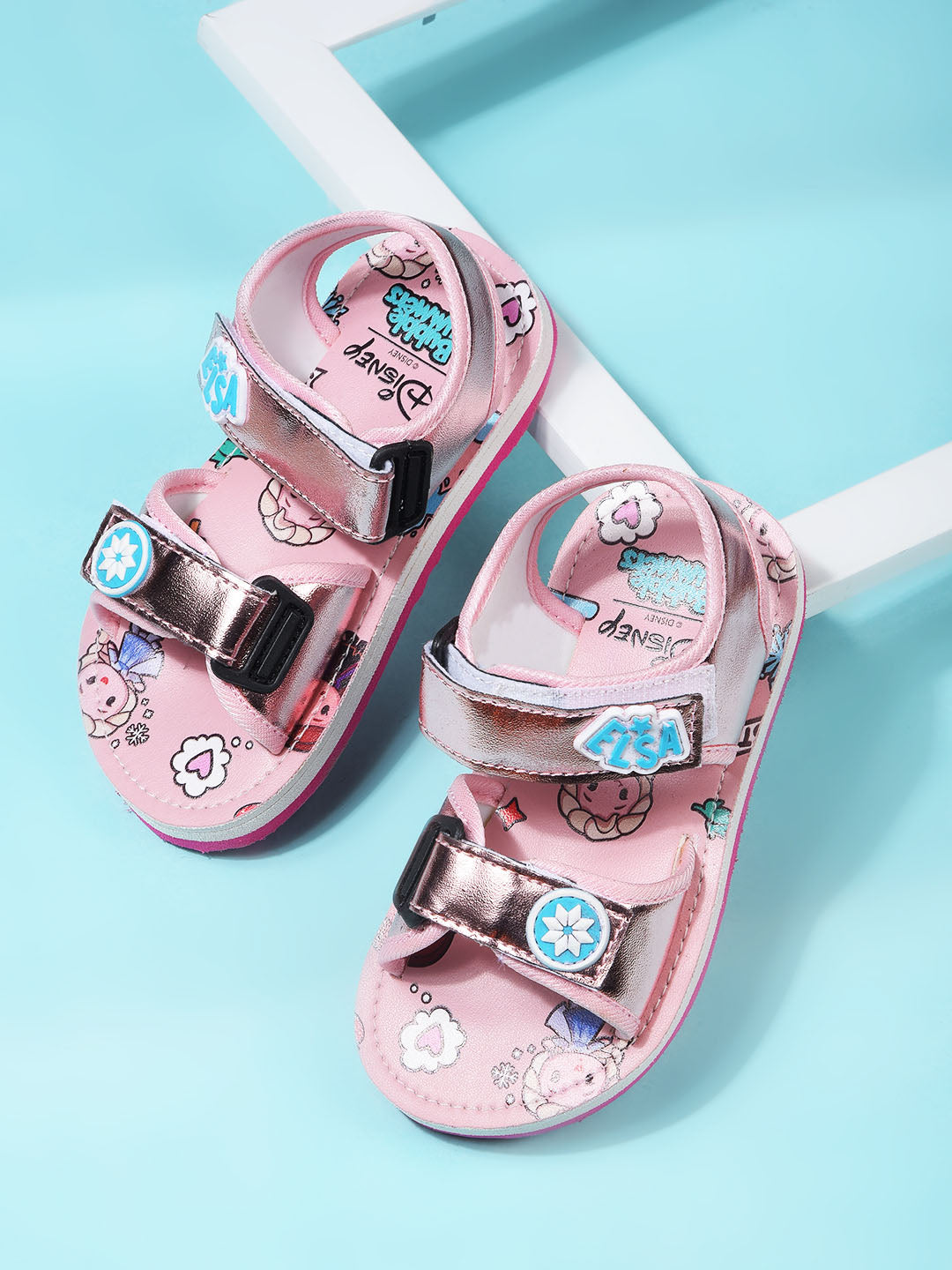 Bubblegummers Girls Casual Velcro Strap Sandal - Pink - View 6