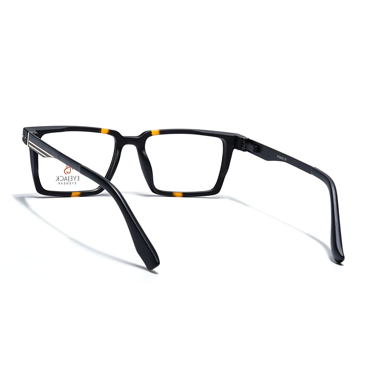 Eyejack Black & Brown Rectangle Eyeglasses for Men and Women - Style 2438 - view 4