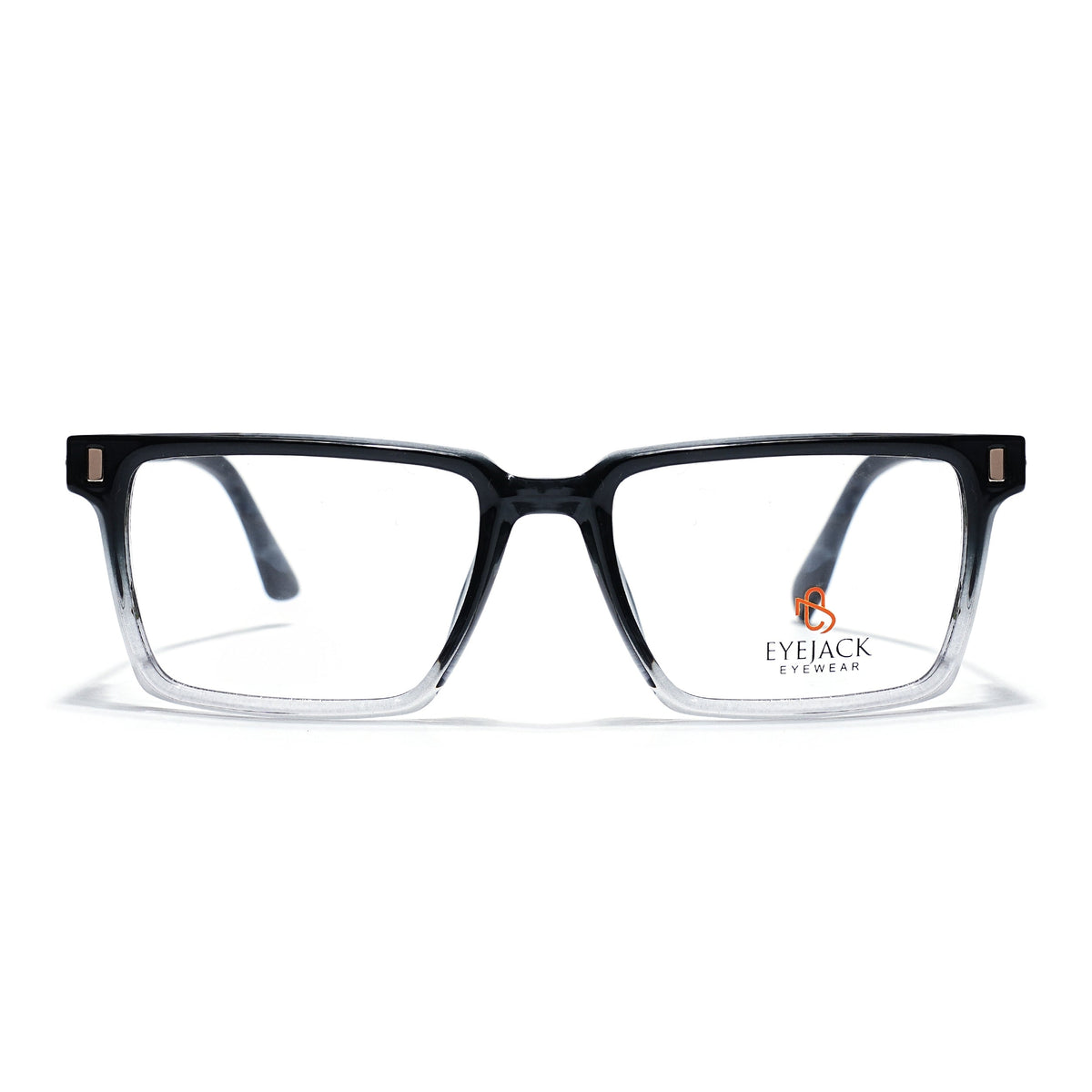 Eyejack Black & Transparent Rectangle Eyeglasses for Men and Women - Style 2439 - view 2