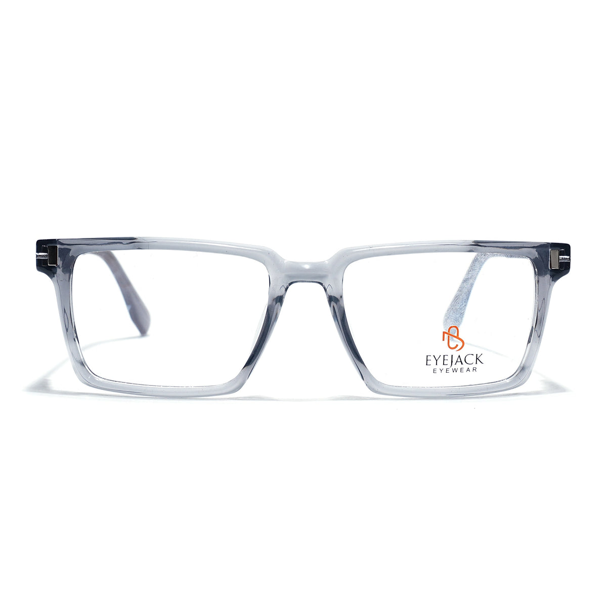 Eyejack Transparent Grey Rectangle Eyeglasses for Men and Women - Style 2441 - view 2