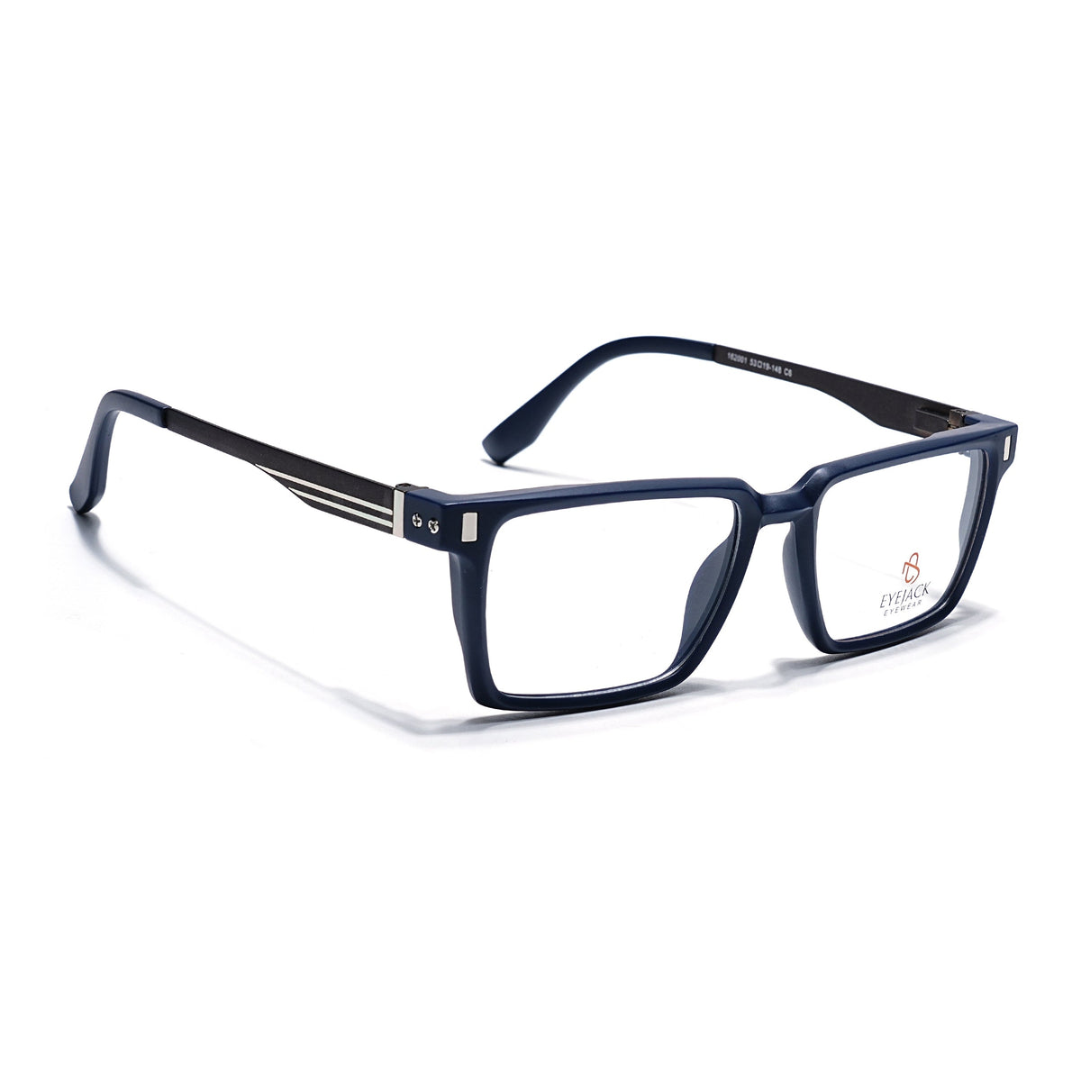 Eyejack Blue Rectangle Eyeglasses for Men and Women - Style 2442 - view 1