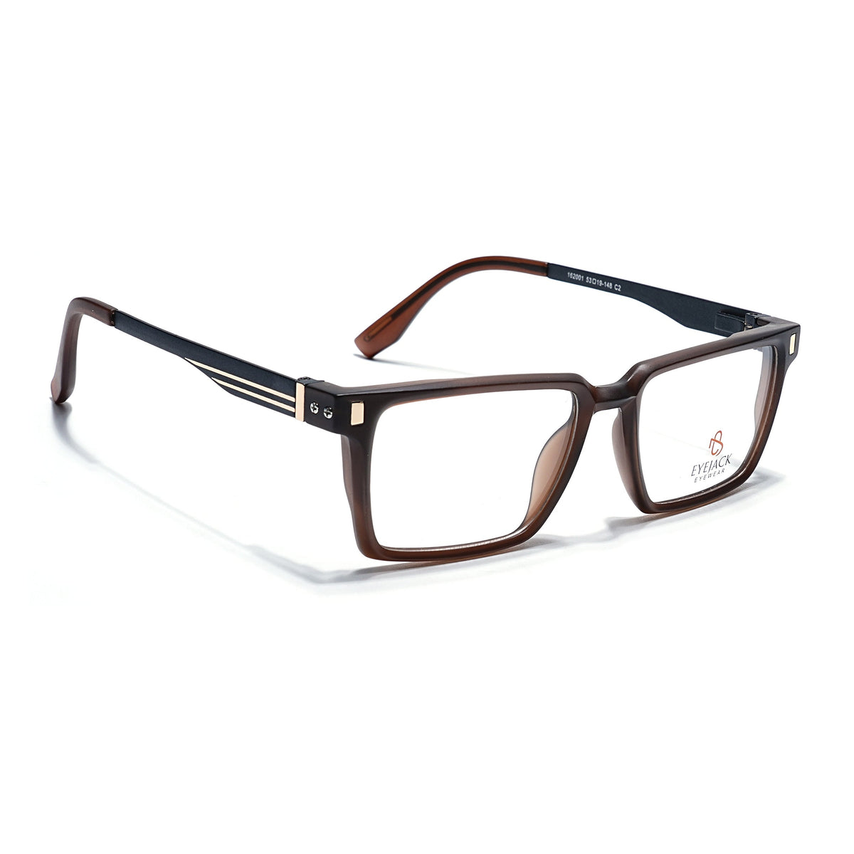 Eyejack Brown Rectangle Eyeglasses for Men and Women - Style 2445 - view 1