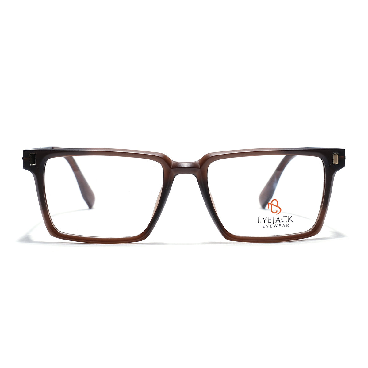 Eyejack Brown Rectangle Eyeglasses for Men and Women - Style 2445 - view 2