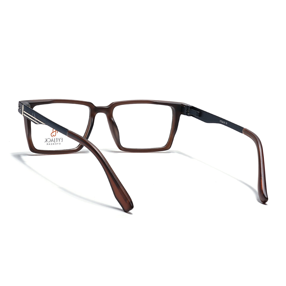 Eyejack Brown Rectangle Eyeglasses for Men and Women - Style 2445 - view 4