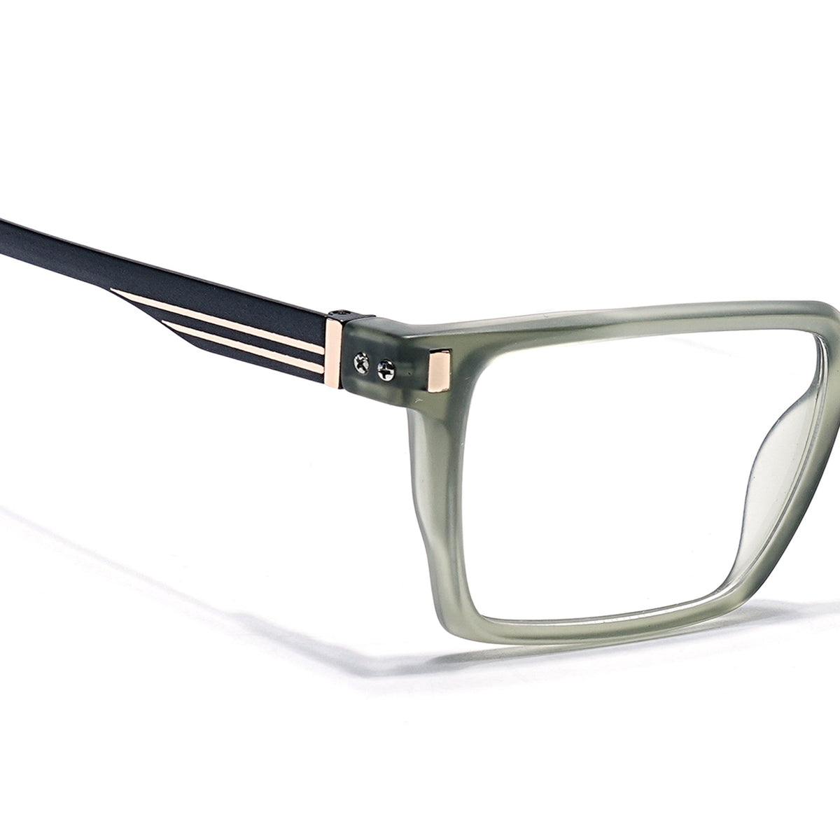 Eyejack Olive Rectangle Eyeglasses for Men and Women - Style 2446 - view 3