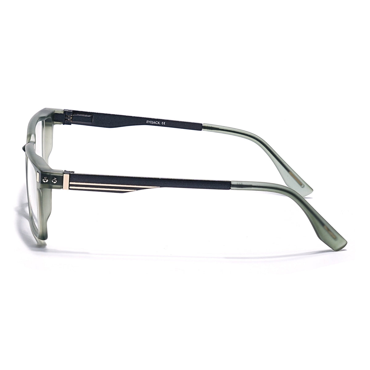 Eyejack Olive Rectangle Eyeglasses for Men and Women - Style 2446 - view 5