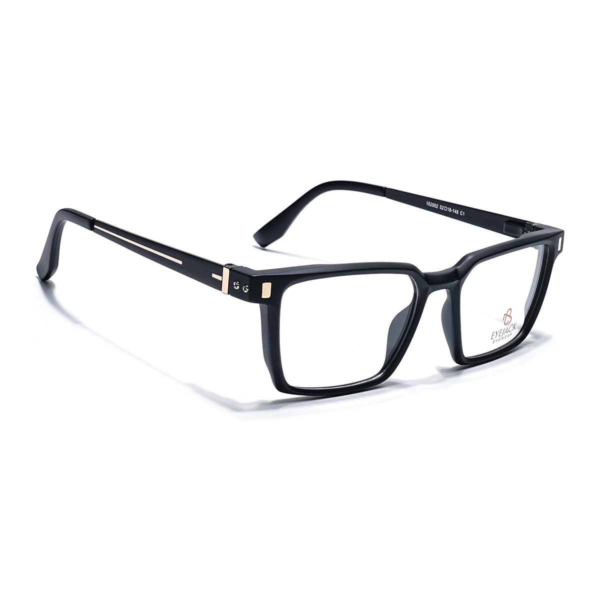 Eyejack Black Rectangle Eyeglasses for Men and Women - Style 2448 - view 1