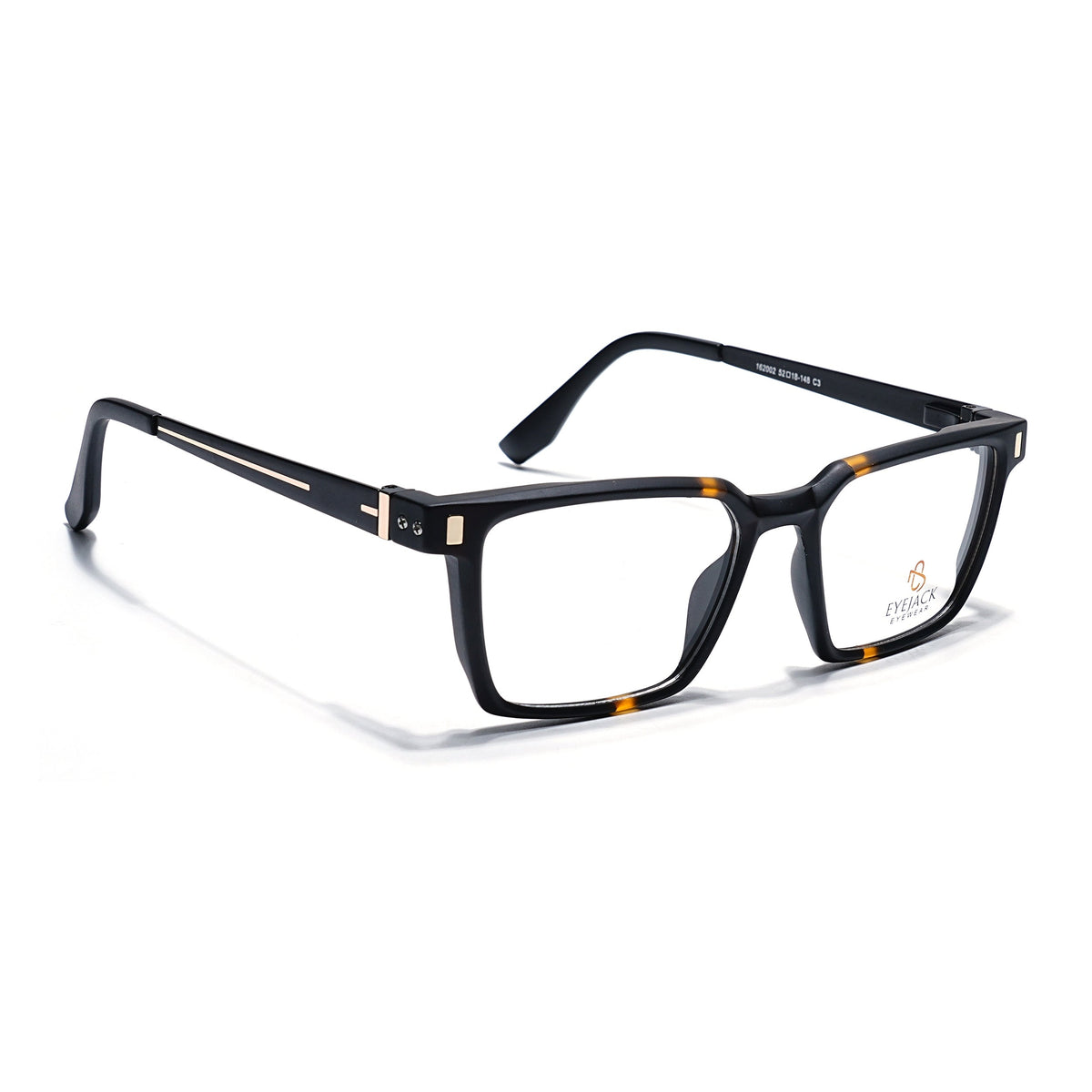 Eyejack Black & Brown Rectangle Eyeglasses for Men and Women - Style 2450 - view 1